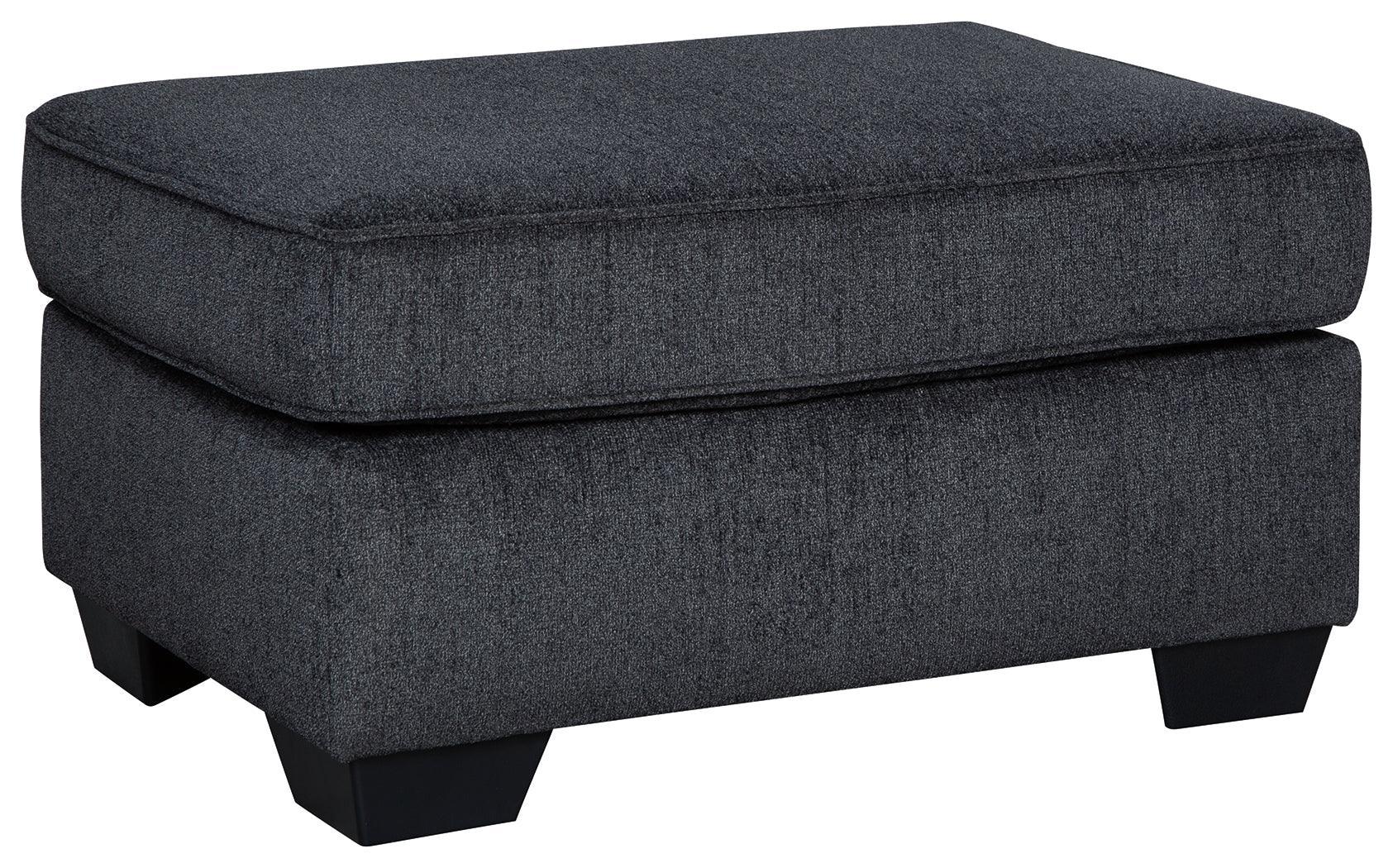 Altari Slate Chenille Ottoman - Image 2