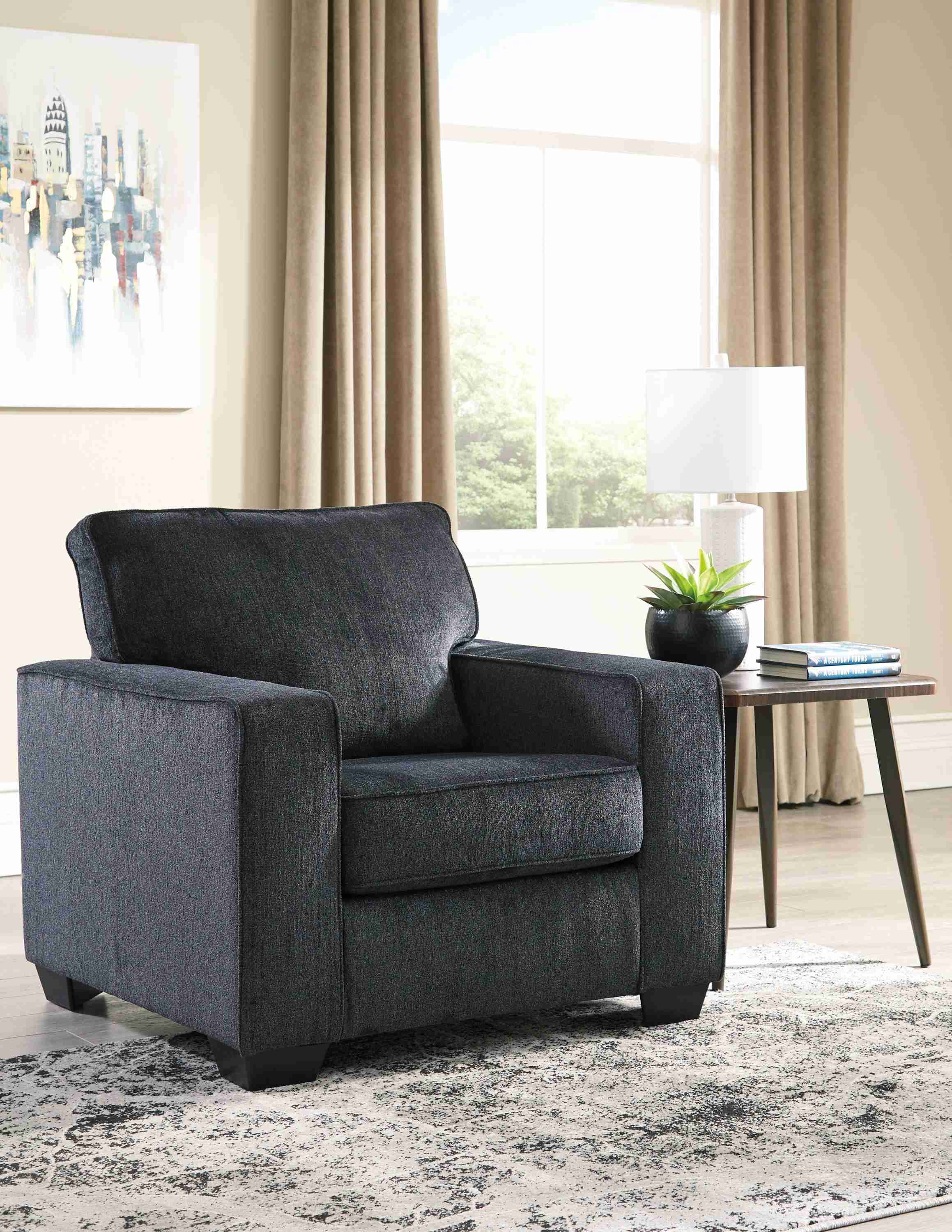 Altari Slate Chenille Chair - Image 3