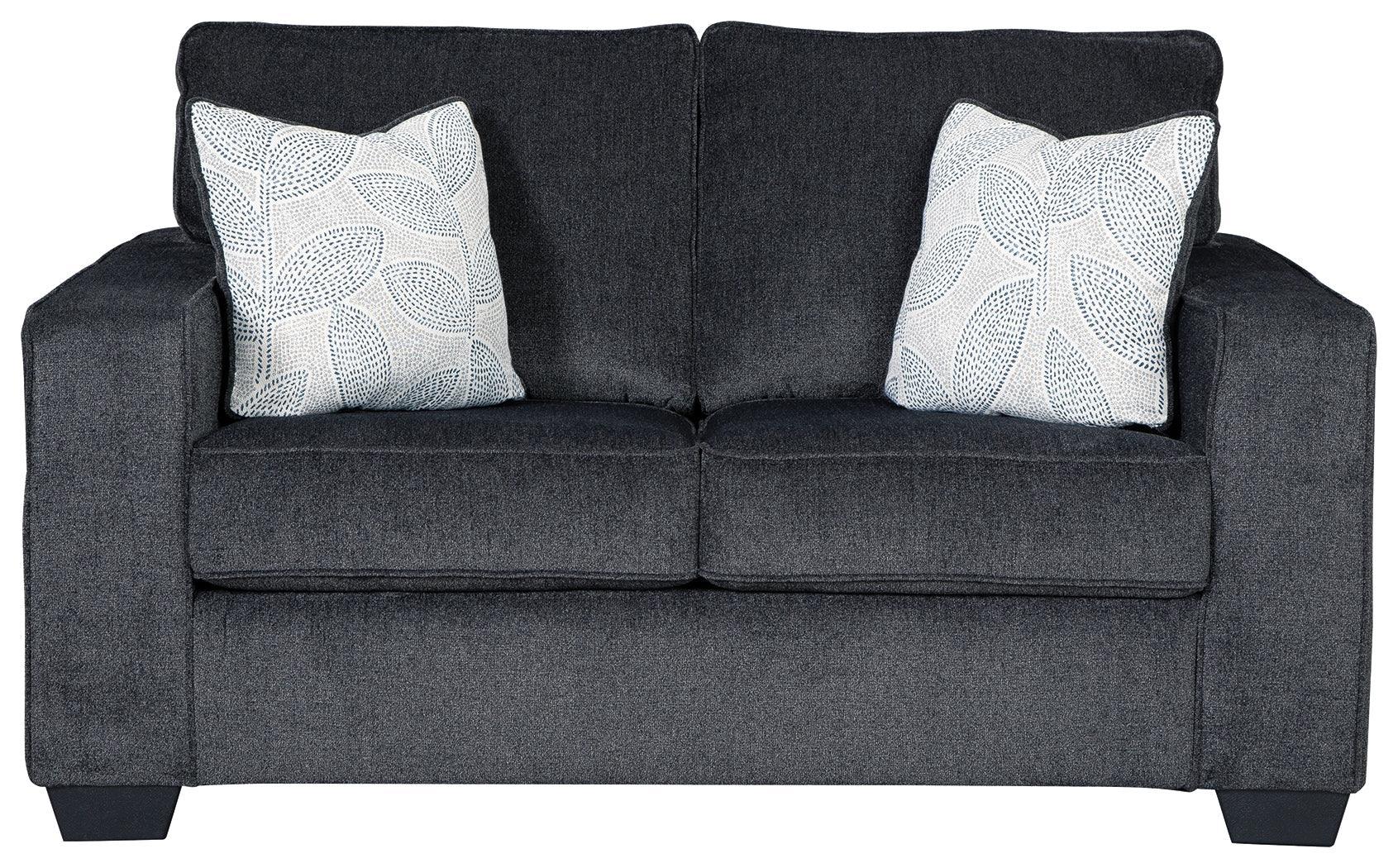 Altari Slate Chenille Loveseat - Image 2