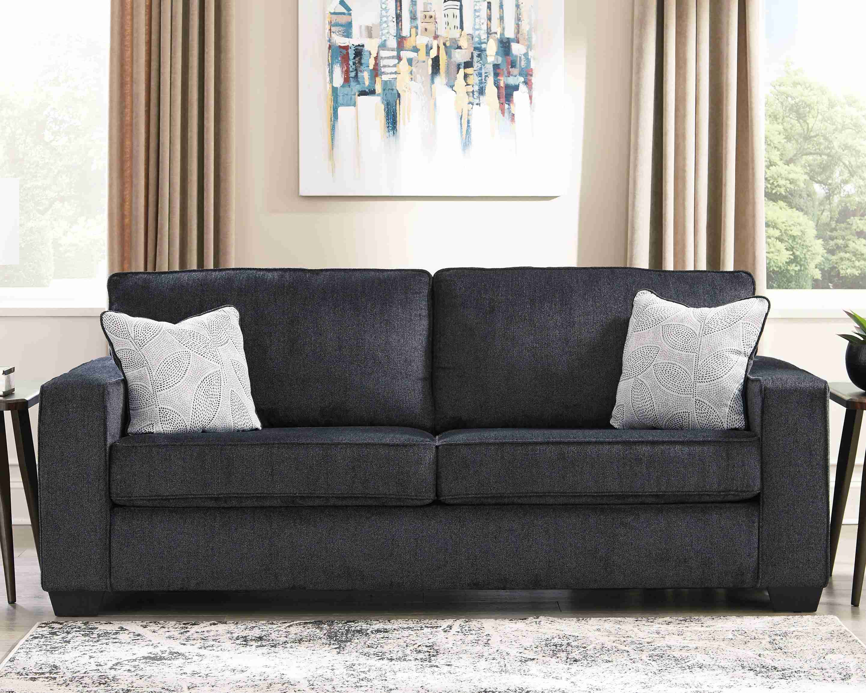Altari Slate Chenille Queen Sofa Sleeper - Image 3