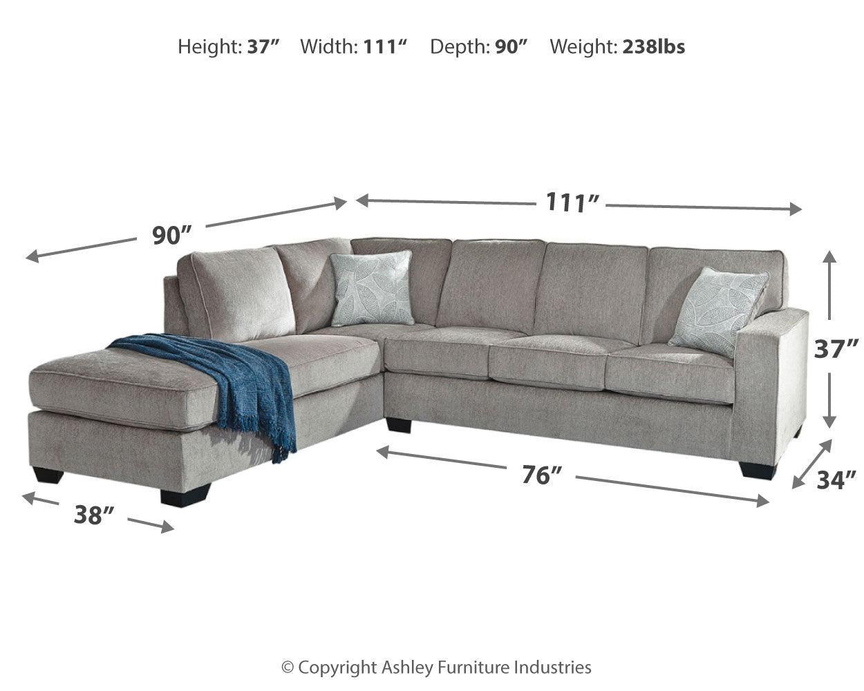 Altari Alloy Chenille 2-Piece Sectional With Chaise - Image 3