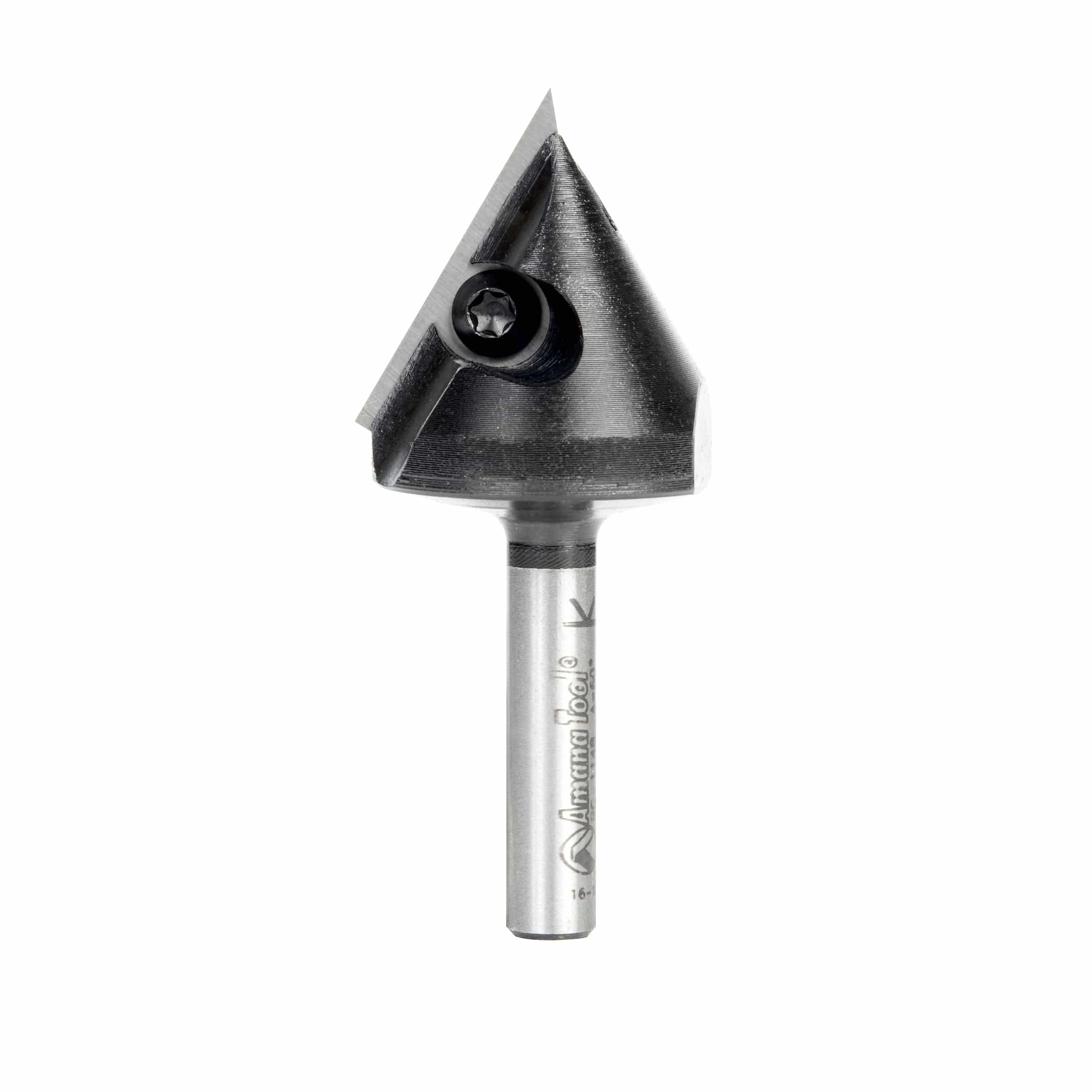 RC-1148  Insert V-Groove 60 Deg x 59 / 64 x 1/4 Inch Shank CNC Router Bit - Image 1