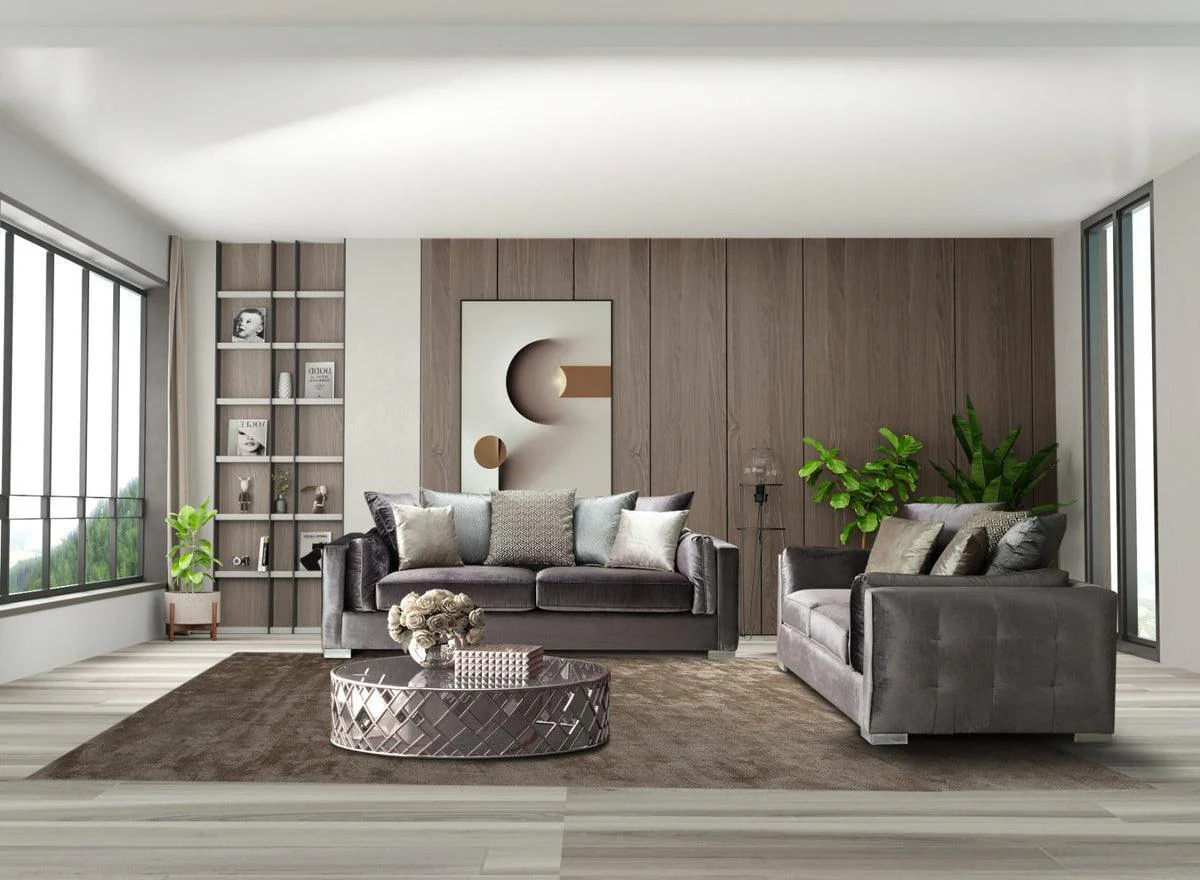 Skylar Gray Velvet Sofa & Loveseat - Image 3