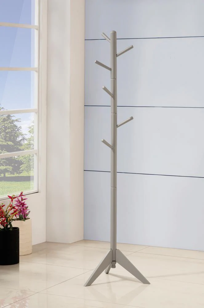 Devlin Coat Rack With 6 Hooks Grey