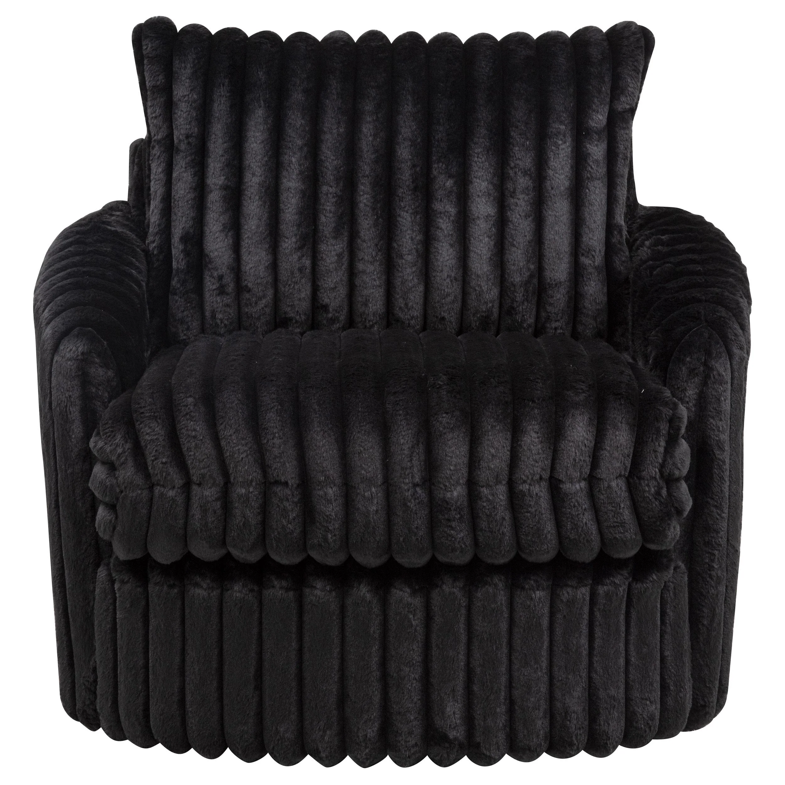 Sarco Corduroy Upholstered Swivel Accent Arm Chair Black - Image 3