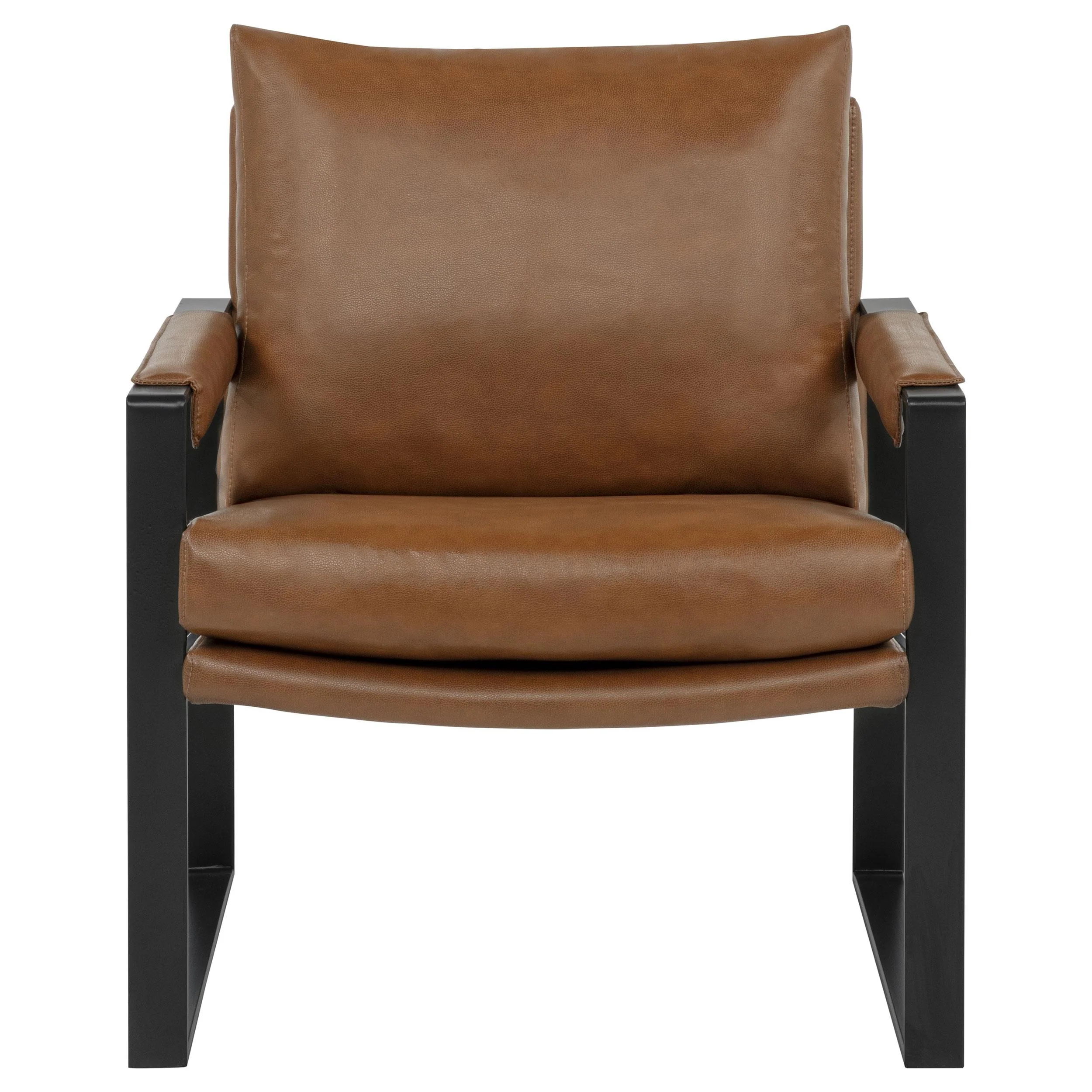 Rosalind Upholstered Track Arm Accent Chair Brown - Image 3