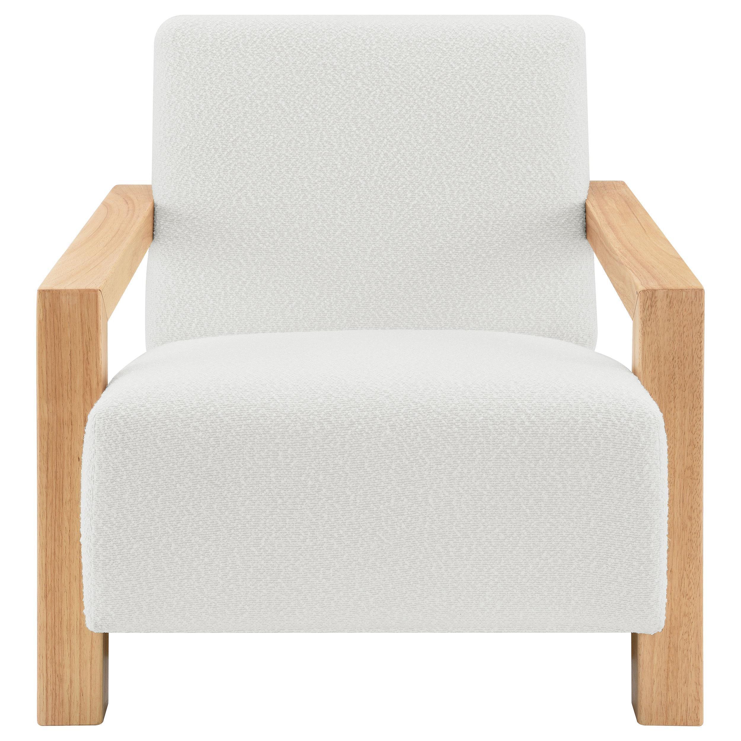 Fitzroy Boucle Upholstered Accent Arm Chair Ivory 903094 - Image 3
