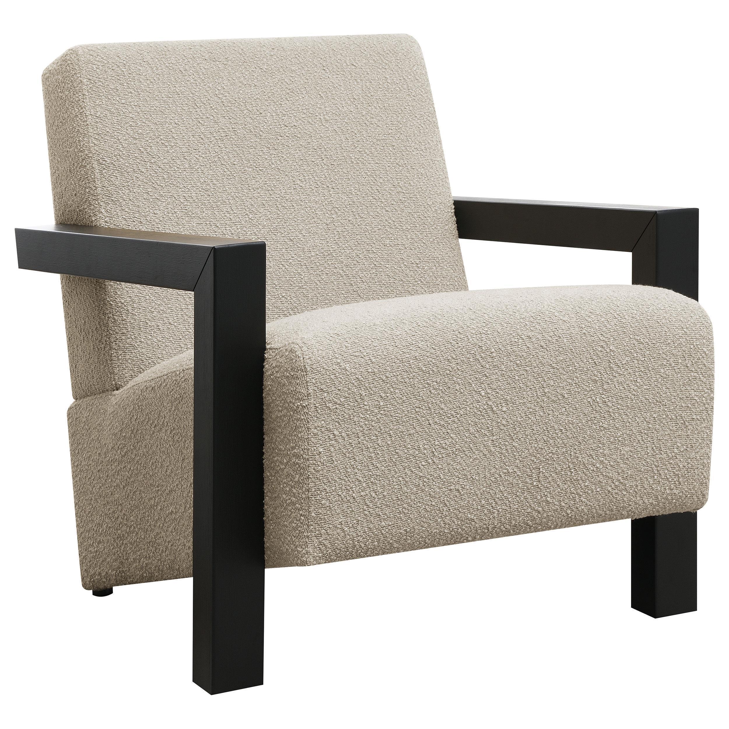 Fitzroy Boucle Upholstered Accent Arm Chair Latte 903095 - Image 2