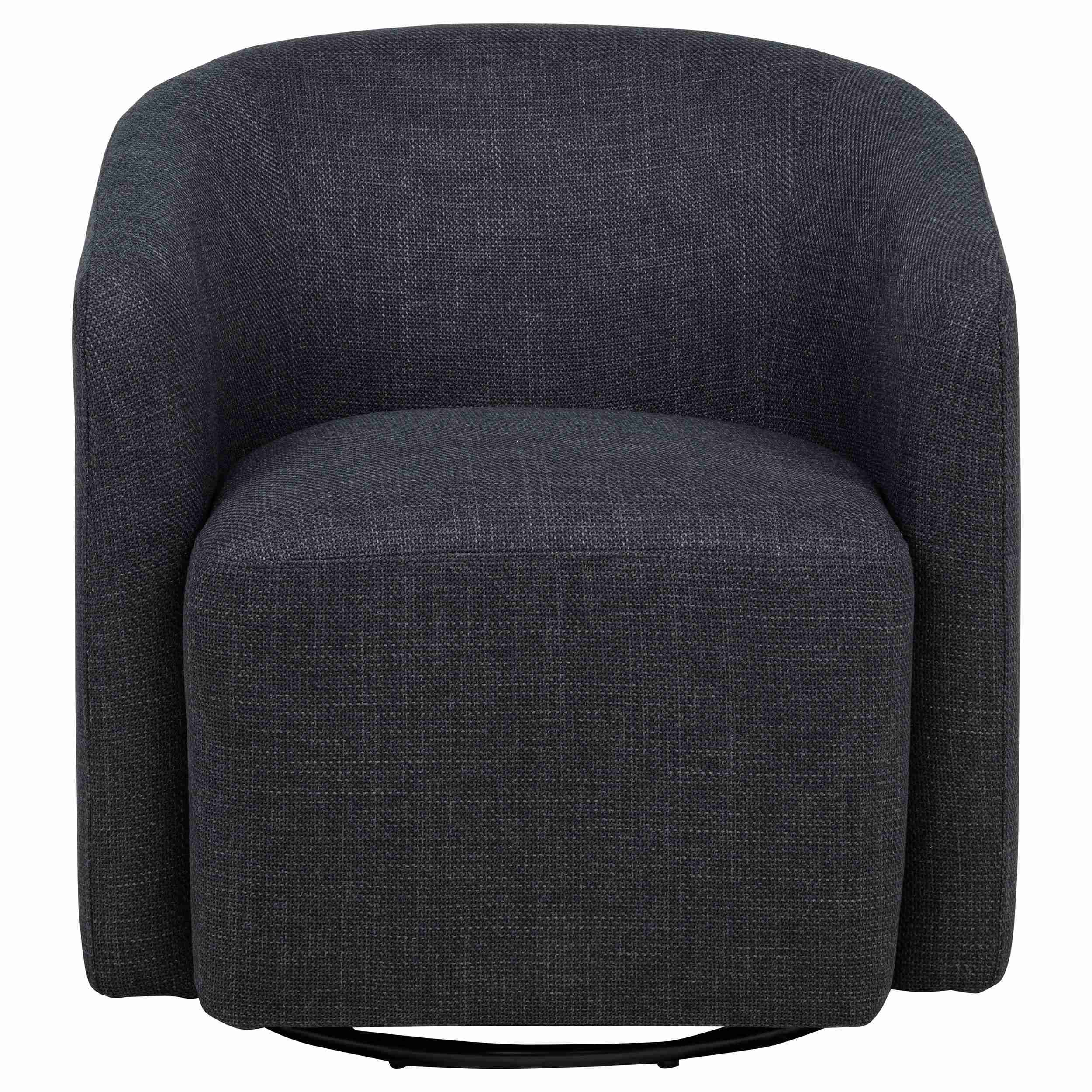 Mossbrook Fabric Upholstered Swivel Accent Chair Anthracite - Image 3