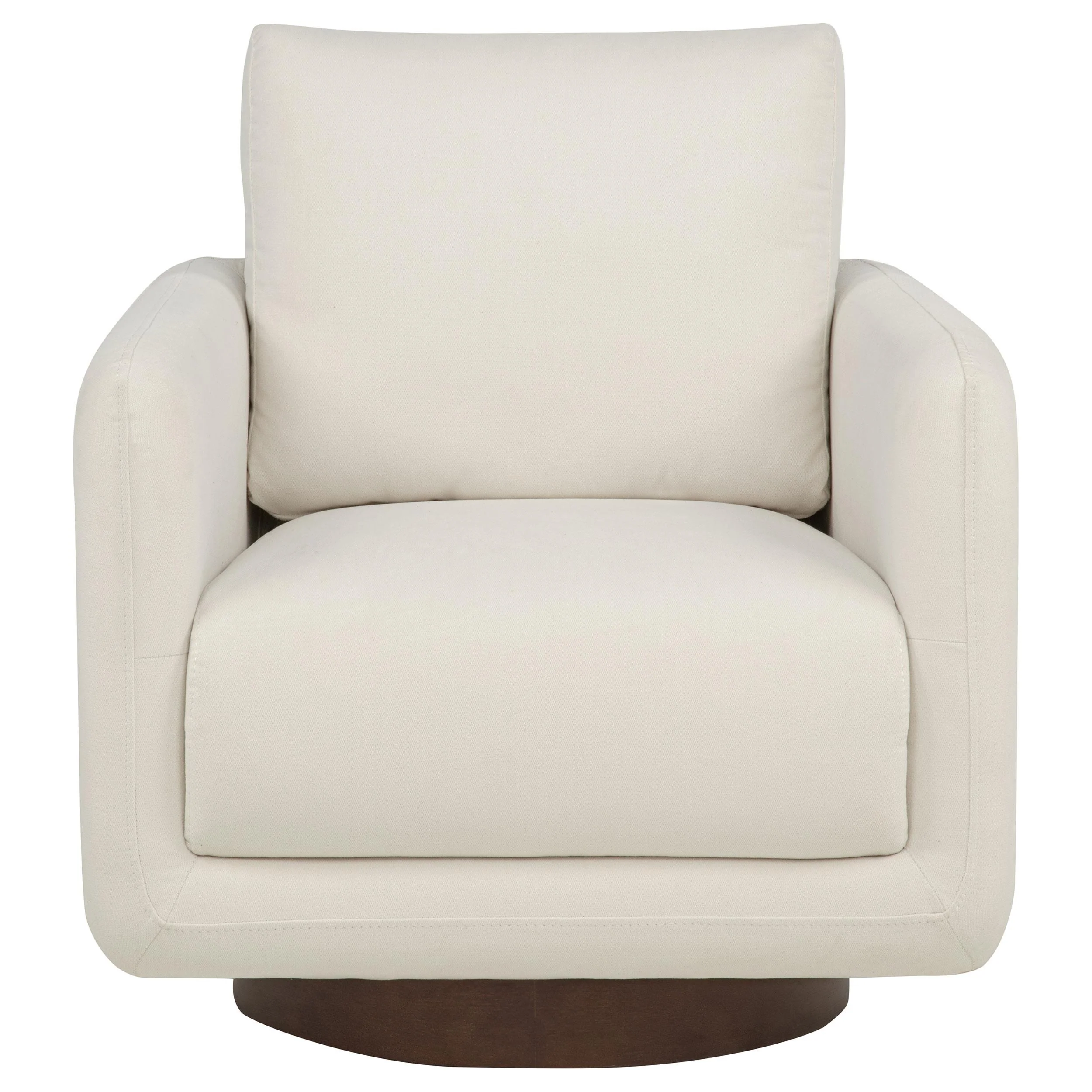 Iris Fabric Upholstered Swivel Accent Chair Ivory - Image 3