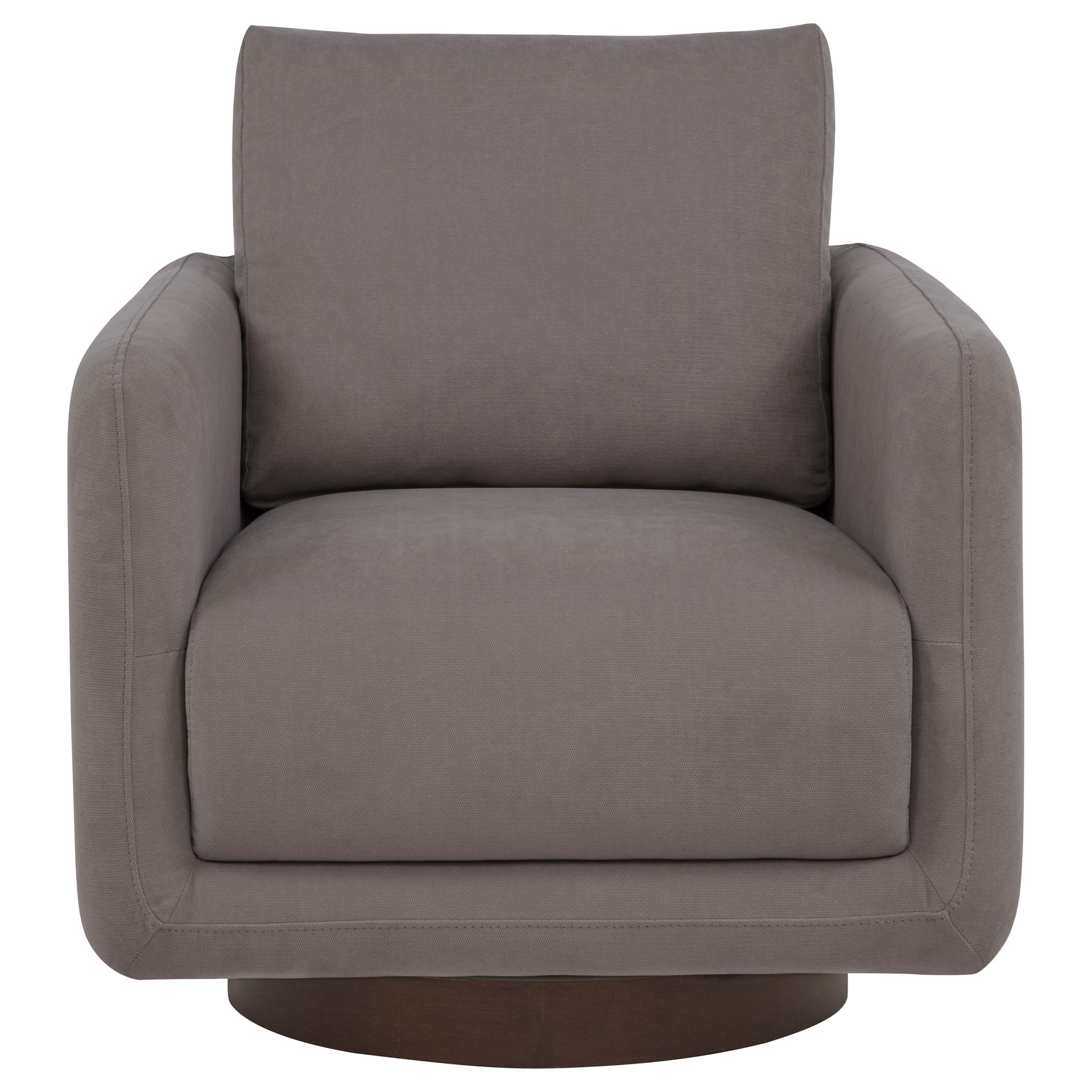 Iris Fabric Upholstered Swivel Accent Chair Stone - Image 3