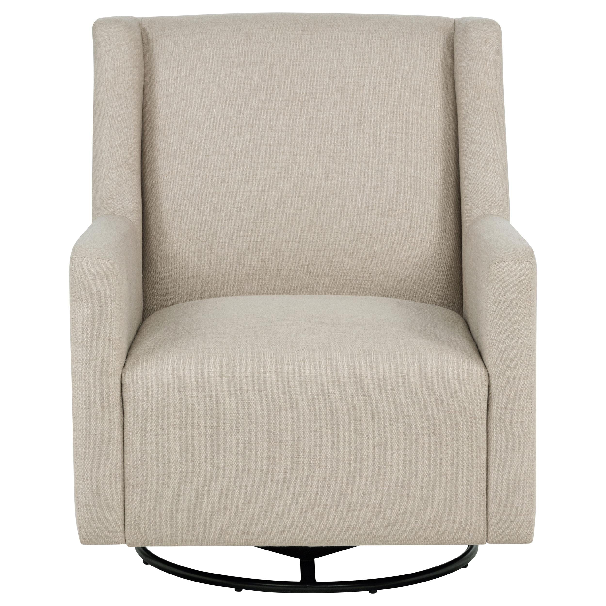 Sorrel Fabric Upholstered Swivel Glider Arm Chair Latte - Image 3