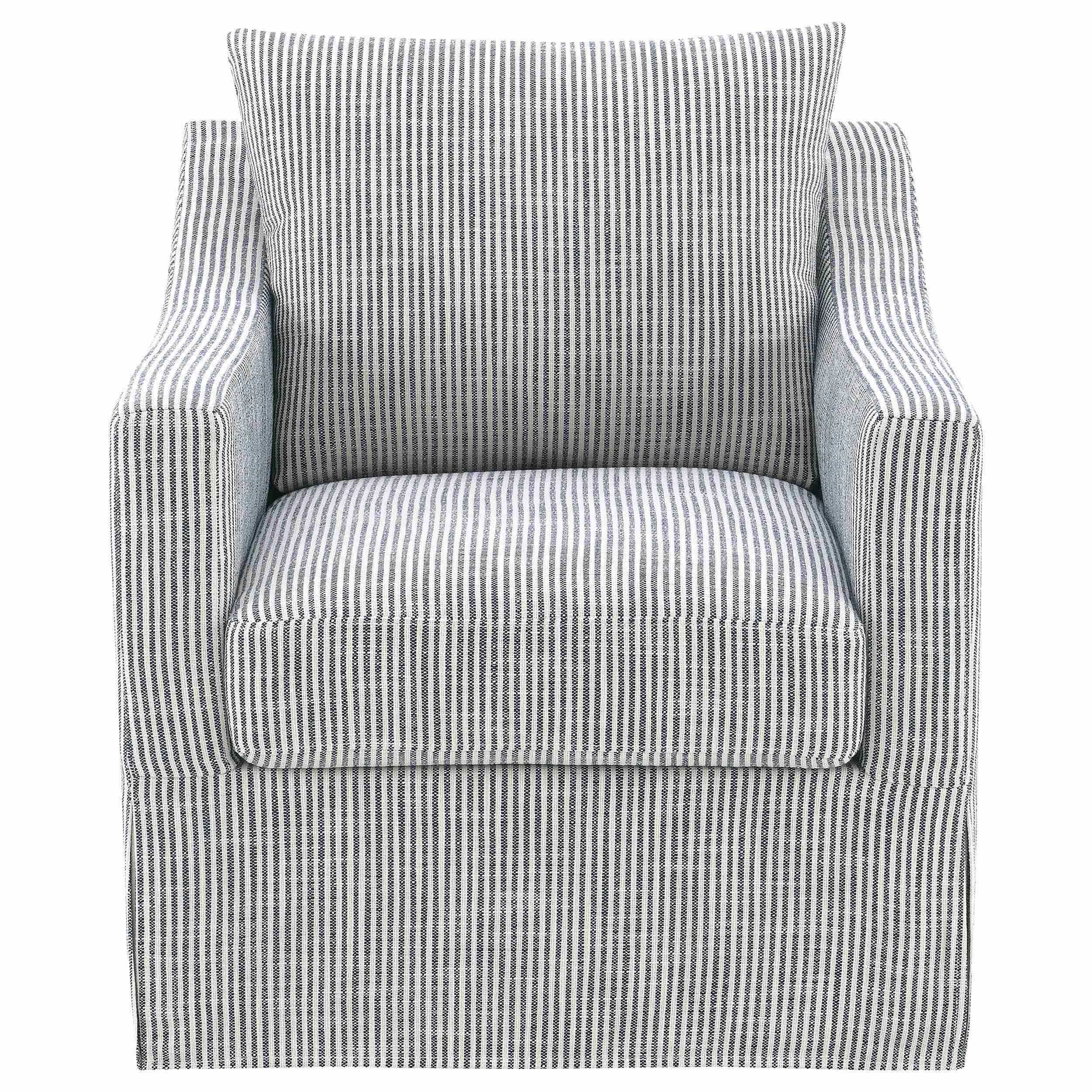 Winter Upholstered Sloped Arm Accent Swivel Chair Grey - Image 3