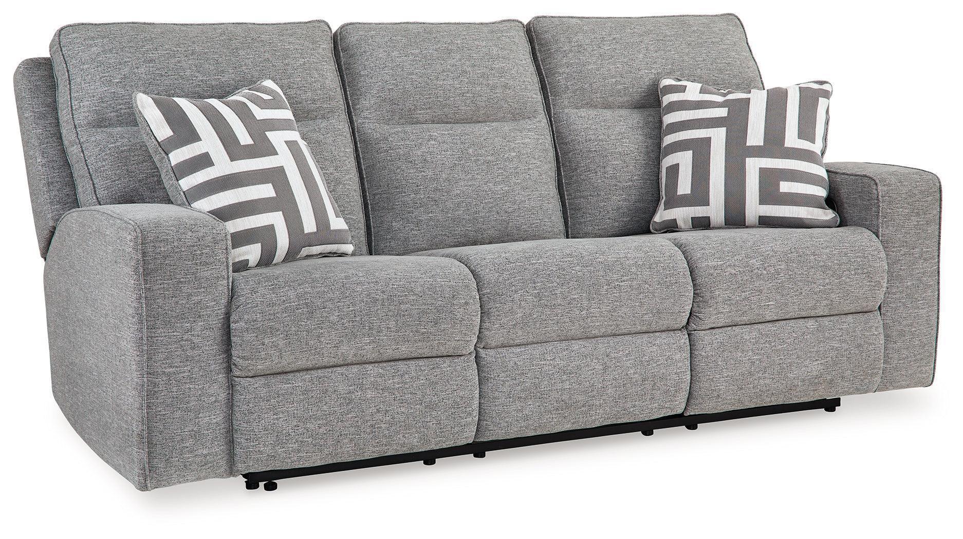 Biscoe Pewter Textured,nuvella® Power Reclining Sofa - Image 3