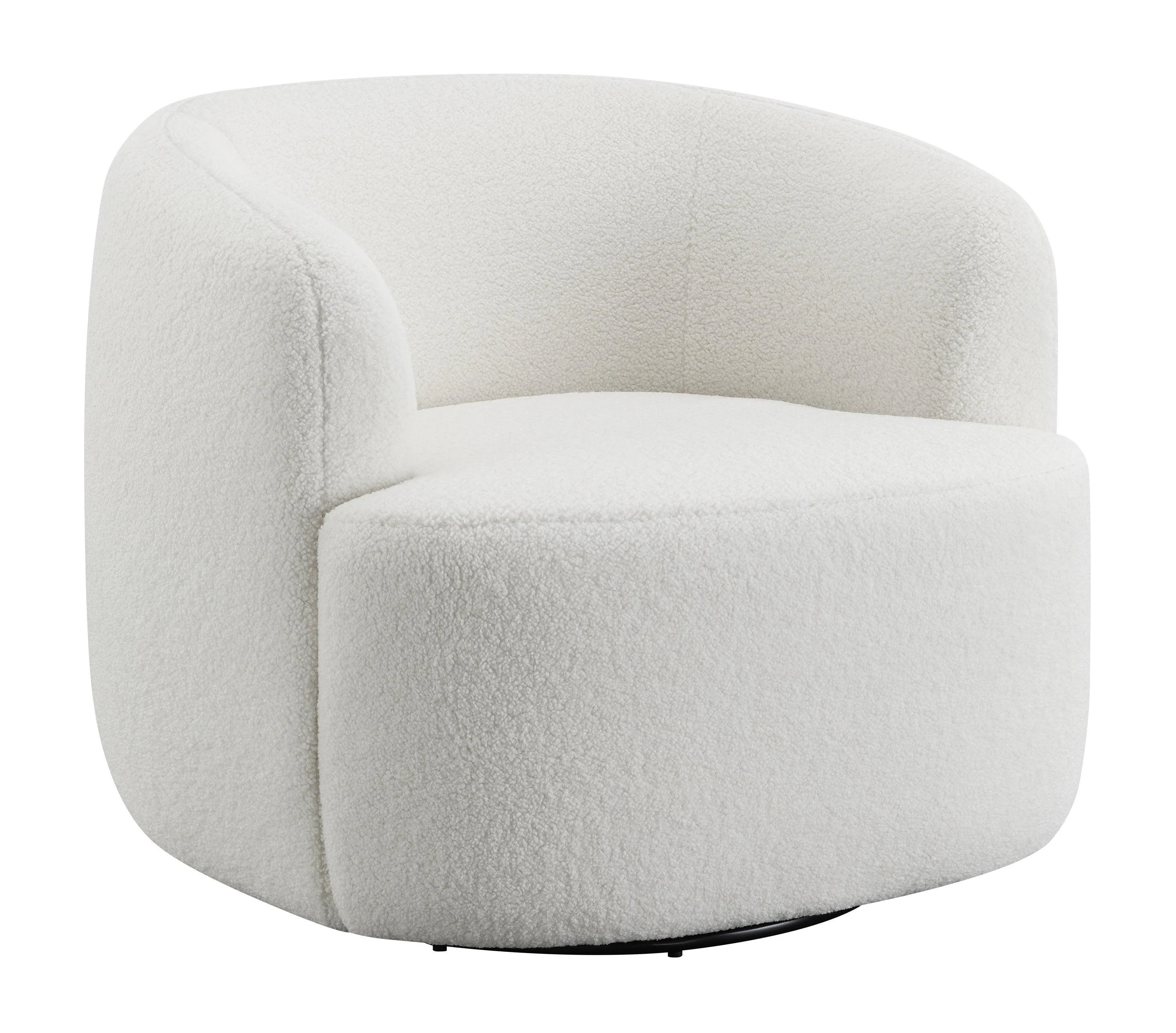Hudson Upholstered Swivel Chair Natural - Image 2