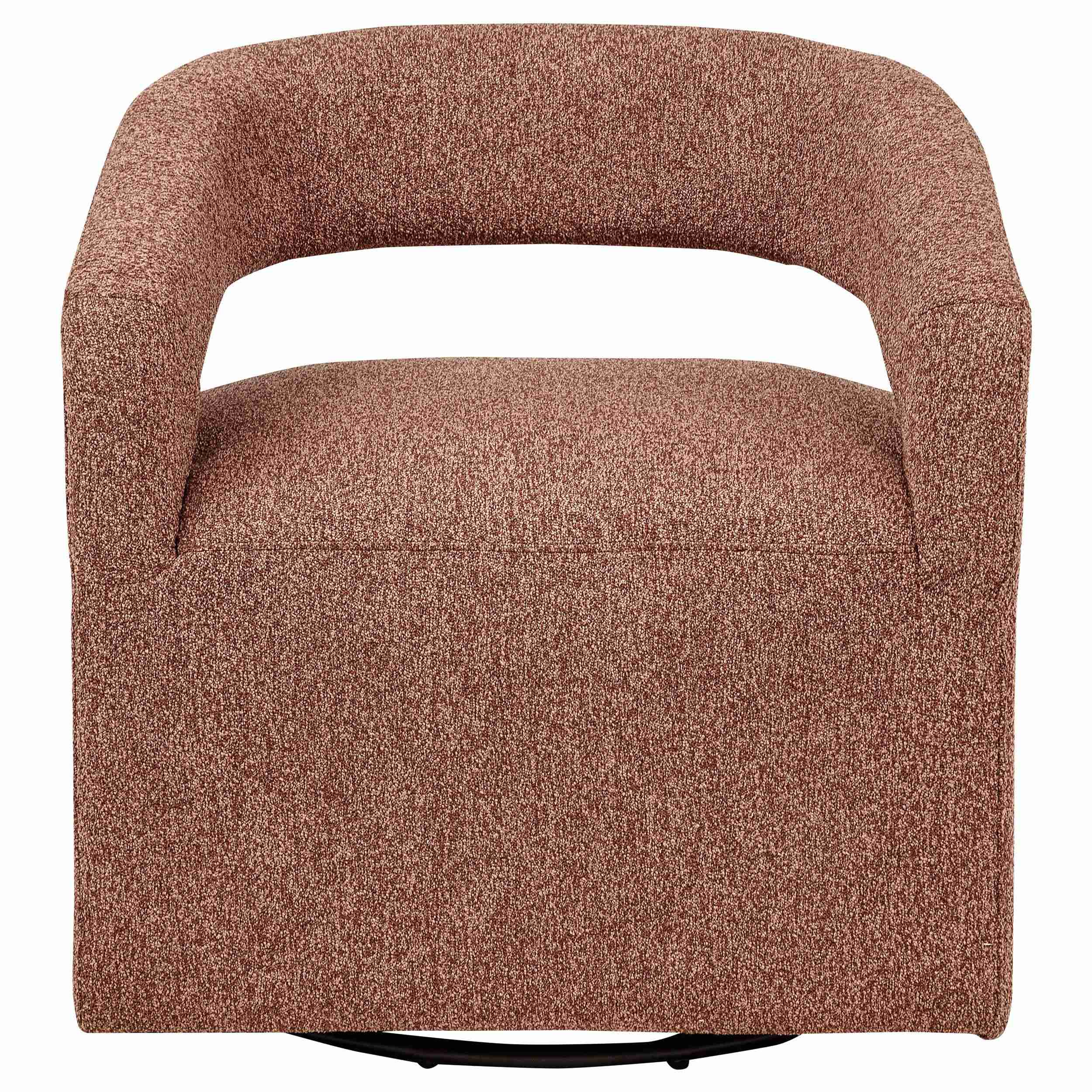 Westhill Boucle Upholstered Swivel Accent Chair Berry - Image 3