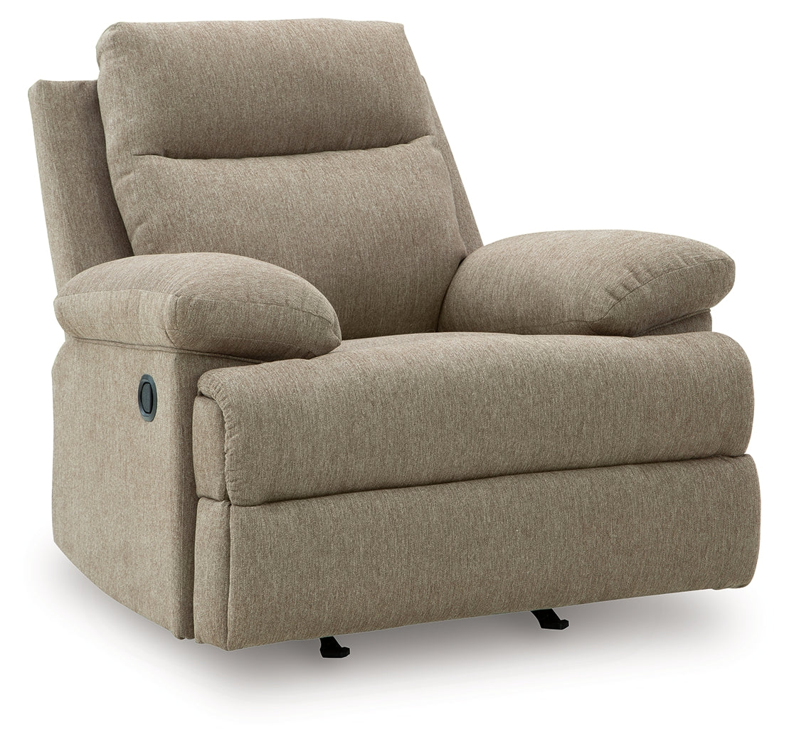 Side-Swipe Mocha Chenille Recliner - Image 2