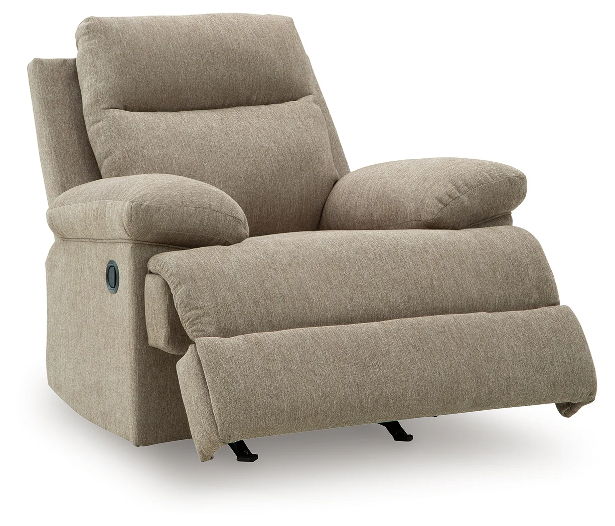 Side-Swipe Mocha Chenille Recliner - Image 1