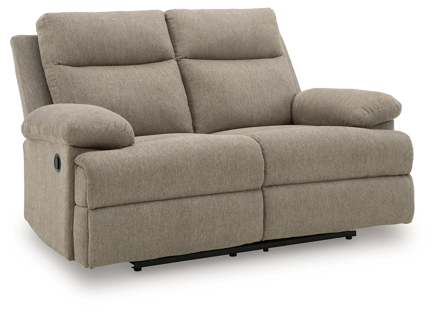 Side-Swipe Mocha Chenille Reclining Loveseat - Image 1