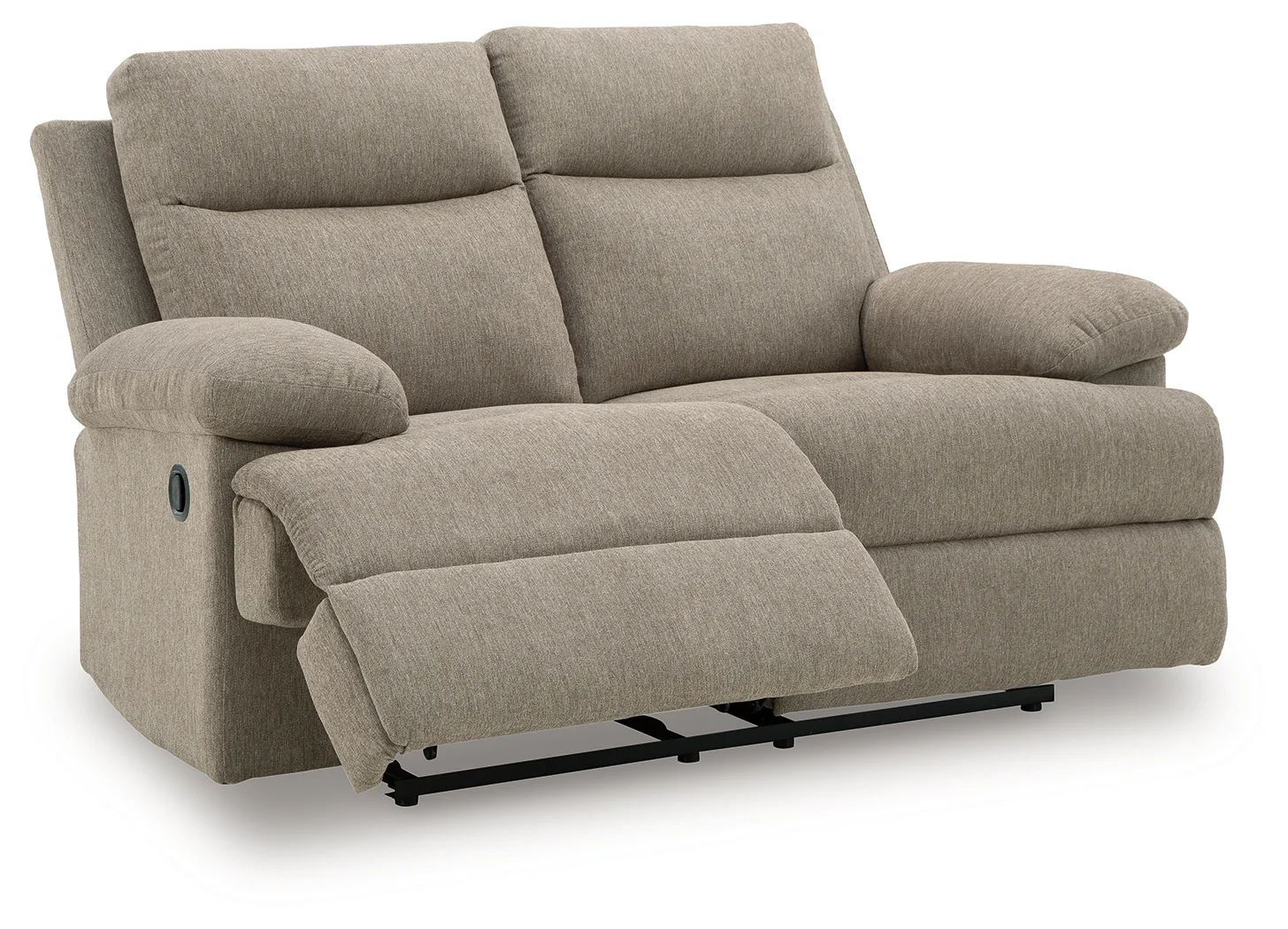 Side-Swipe Mocha Chenille Reclining Loveseat - Image 2