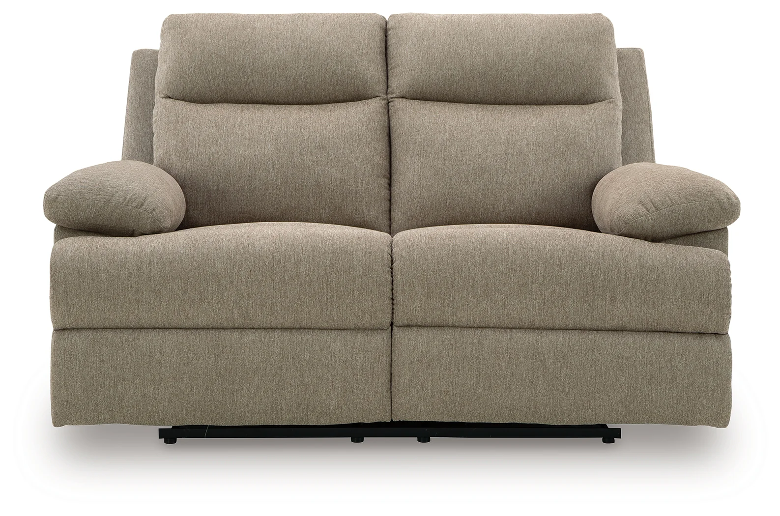 Side-Swipe Mocha Chenille Reclining Loveseat - Image 3