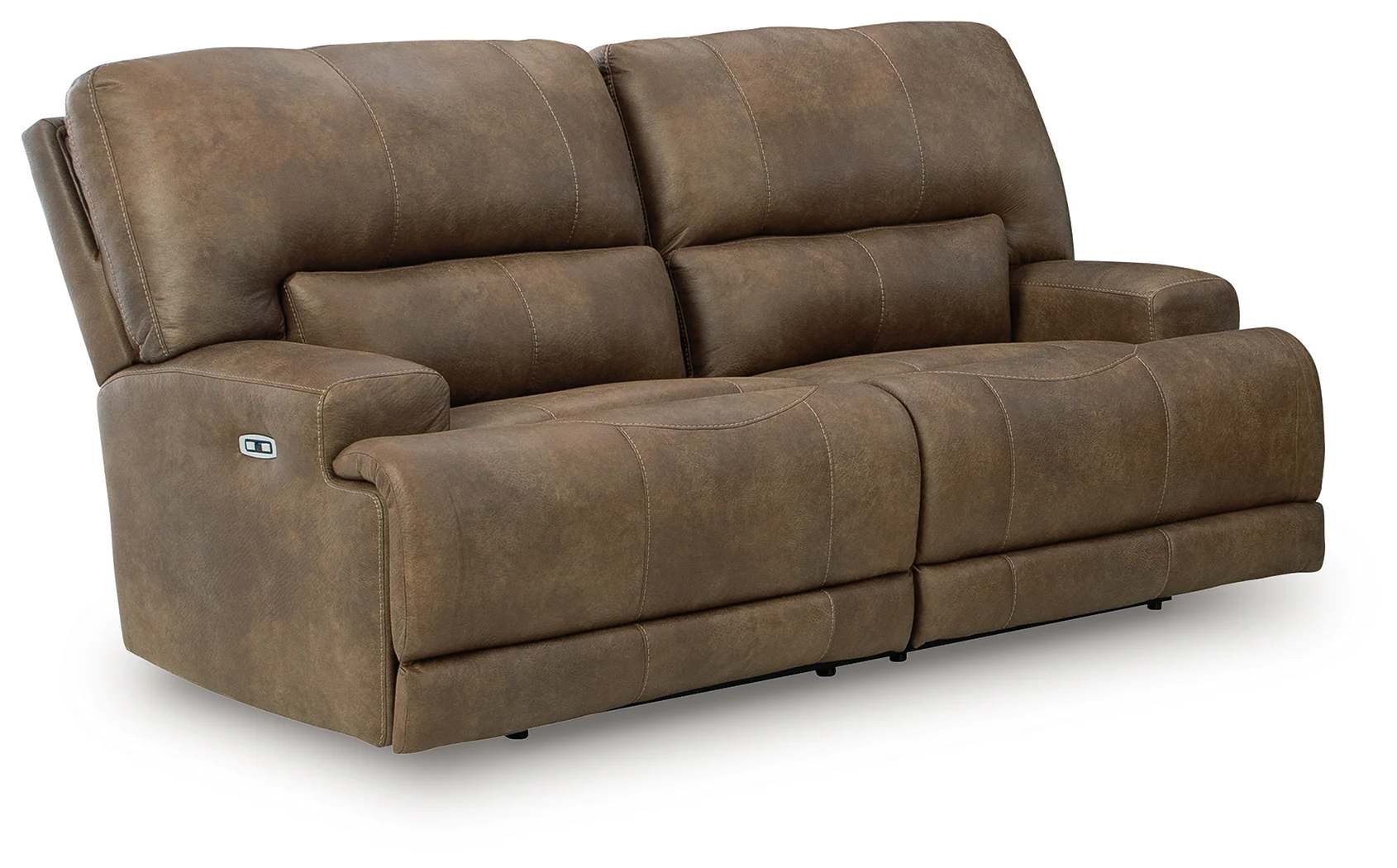 Beckley Place Earth Faux Leather Power Reclining Sofa - Image 2