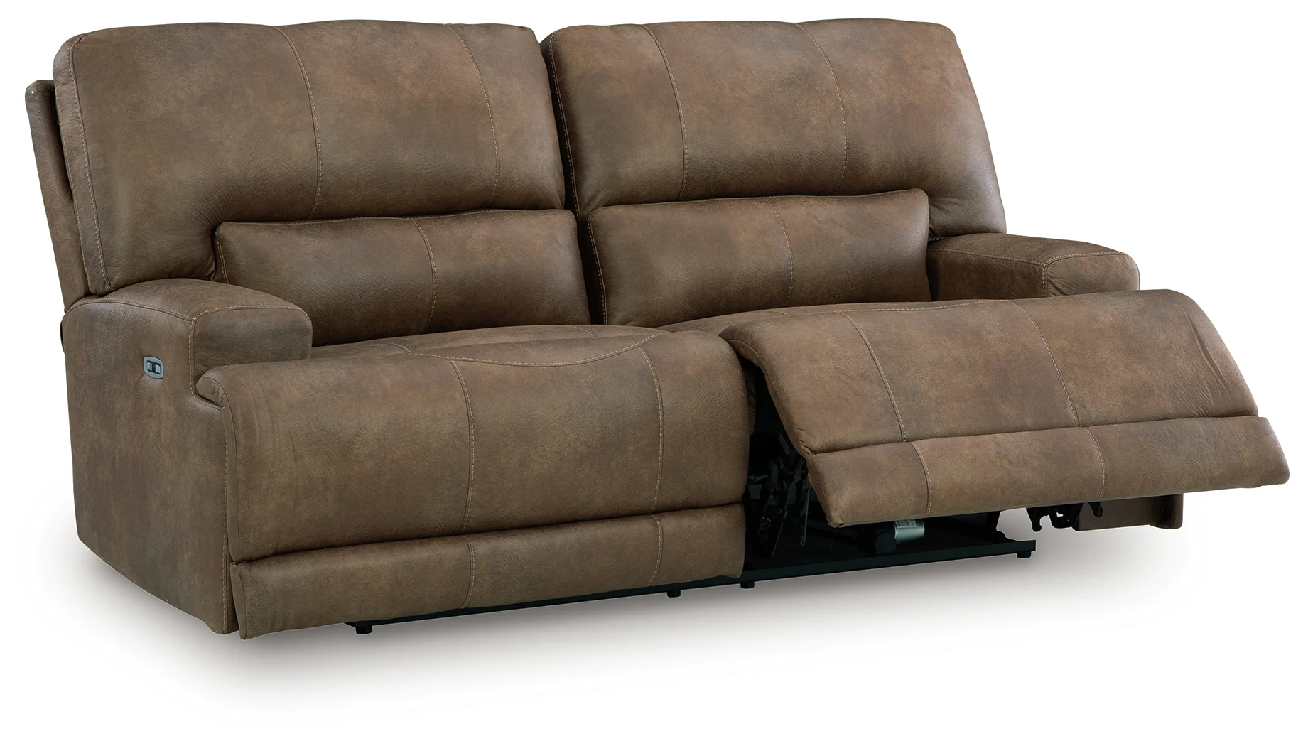 Beckley Place Earth Faux Leather Power Reclining Sofa - Image 3