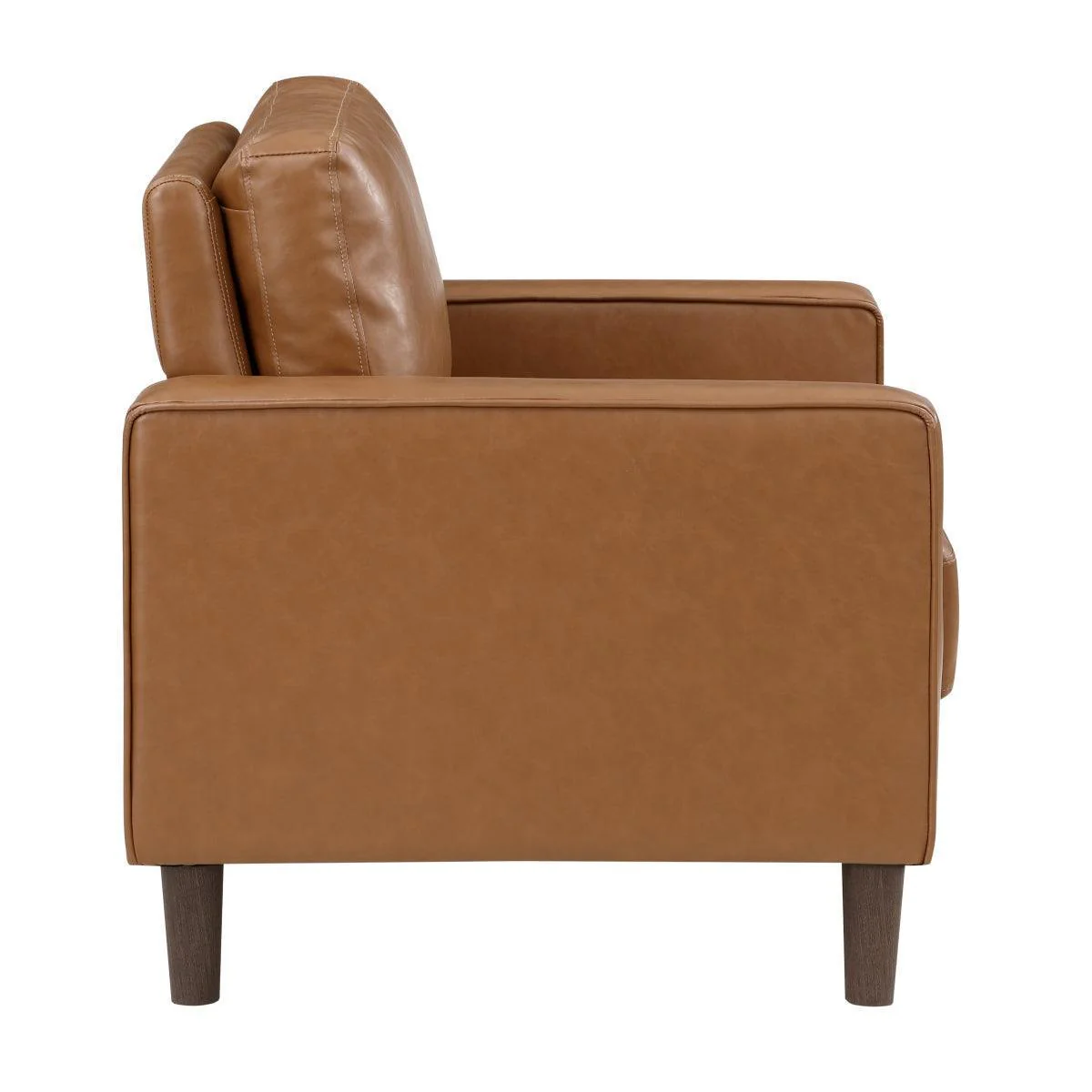 Malcolm Brown Faux Leather Chair - Image 3