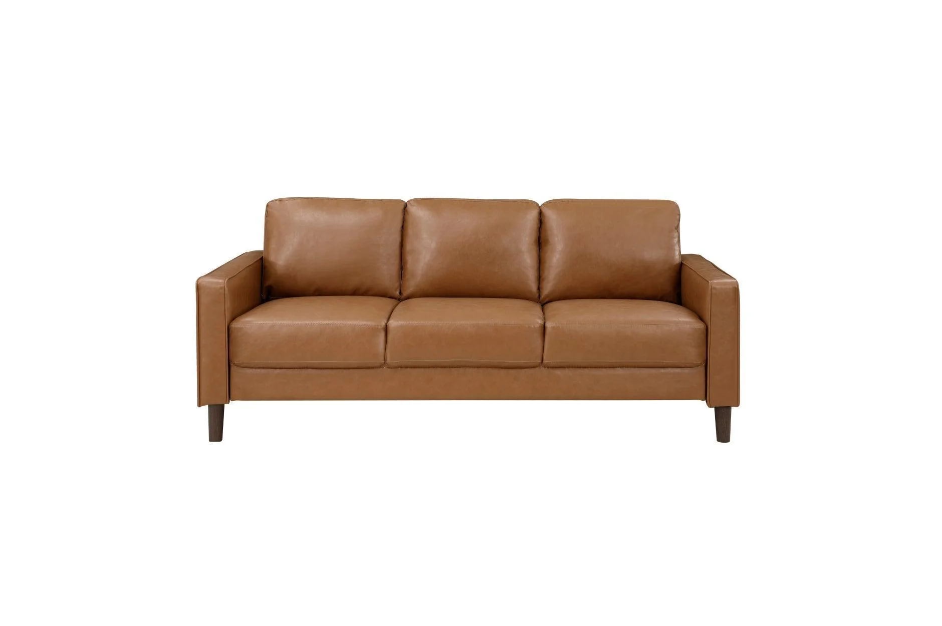 Malcolm Brown Faux Leather Living Room Set - Image 3