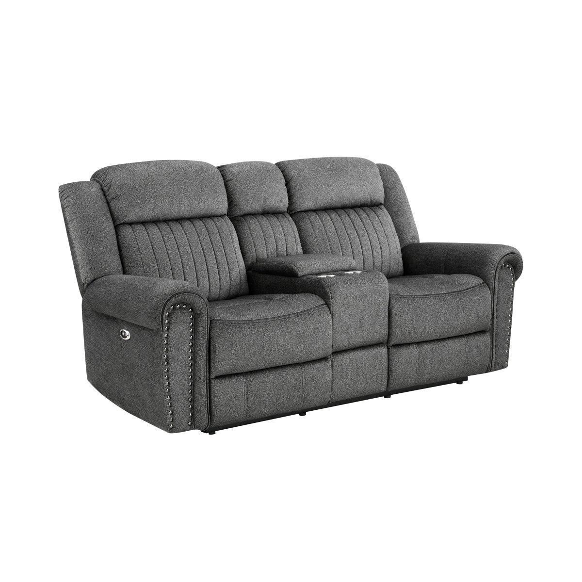 Brennen Charcoal Power Reclining Loveseat - Image 2