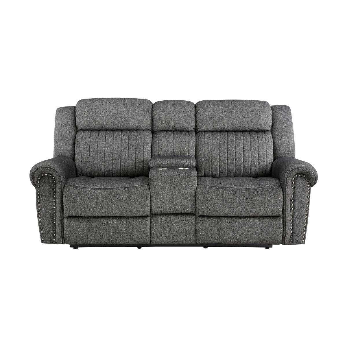 Brennen Charcoal Power Reclining Loveseat - Image 1