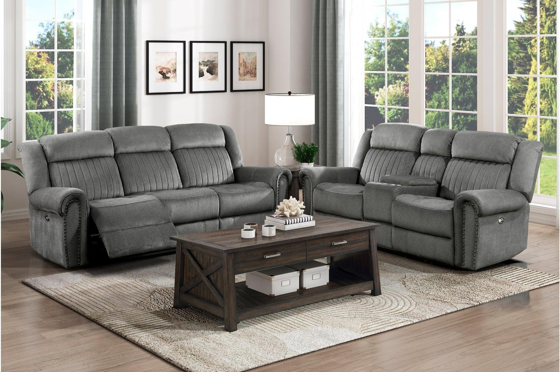 Brennen Charcoal Power Reclining Set - Image 1