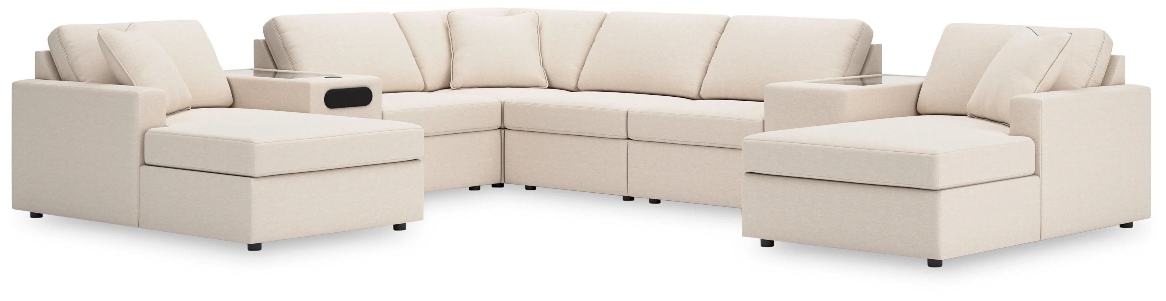 Modmax Oyster Performance Fabric,Next-Gen Nuvella™ 8-Piece Sectional with Chaise - Image 2
