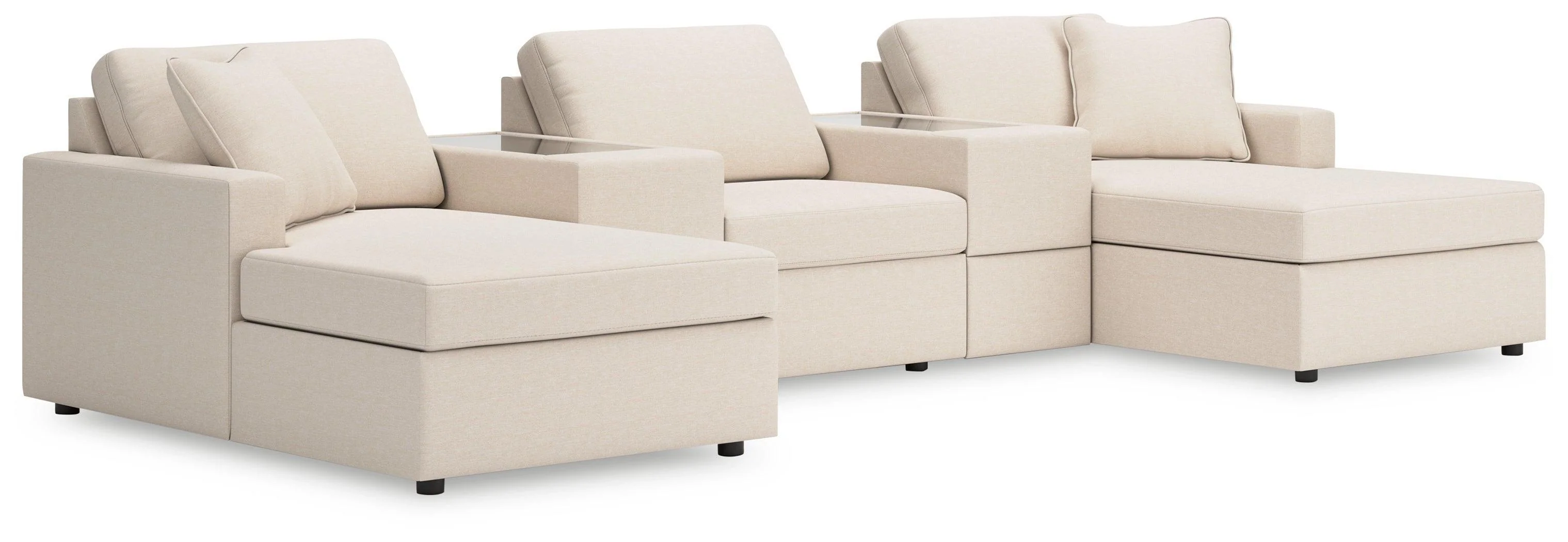 Modmax Oyster Nuvella® 5-Piece Pit Sectional - Image 2