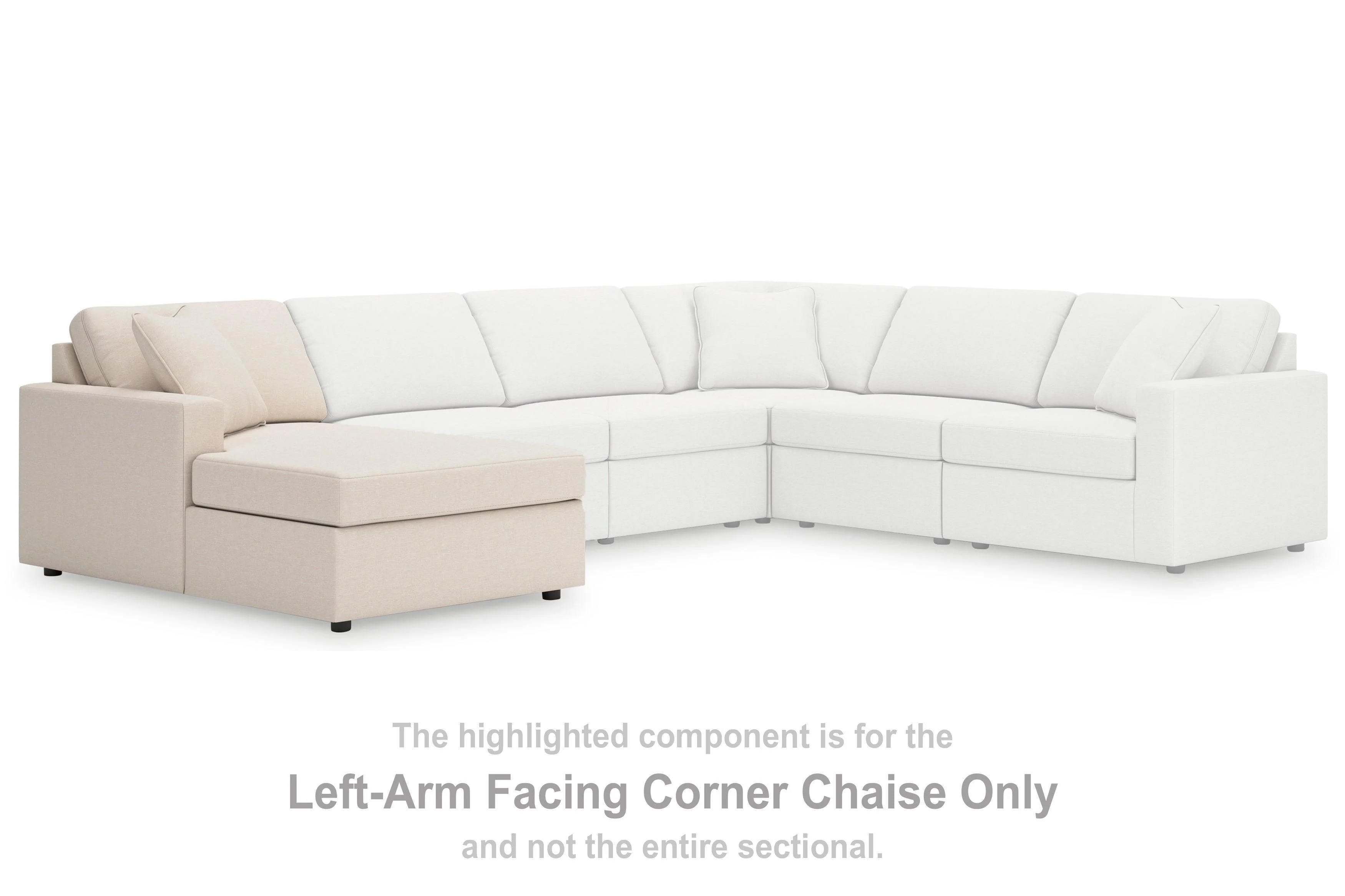 Modmax Oyster Nuvella® 5-Piece Double Chaise with Audio Consoles - Image 3