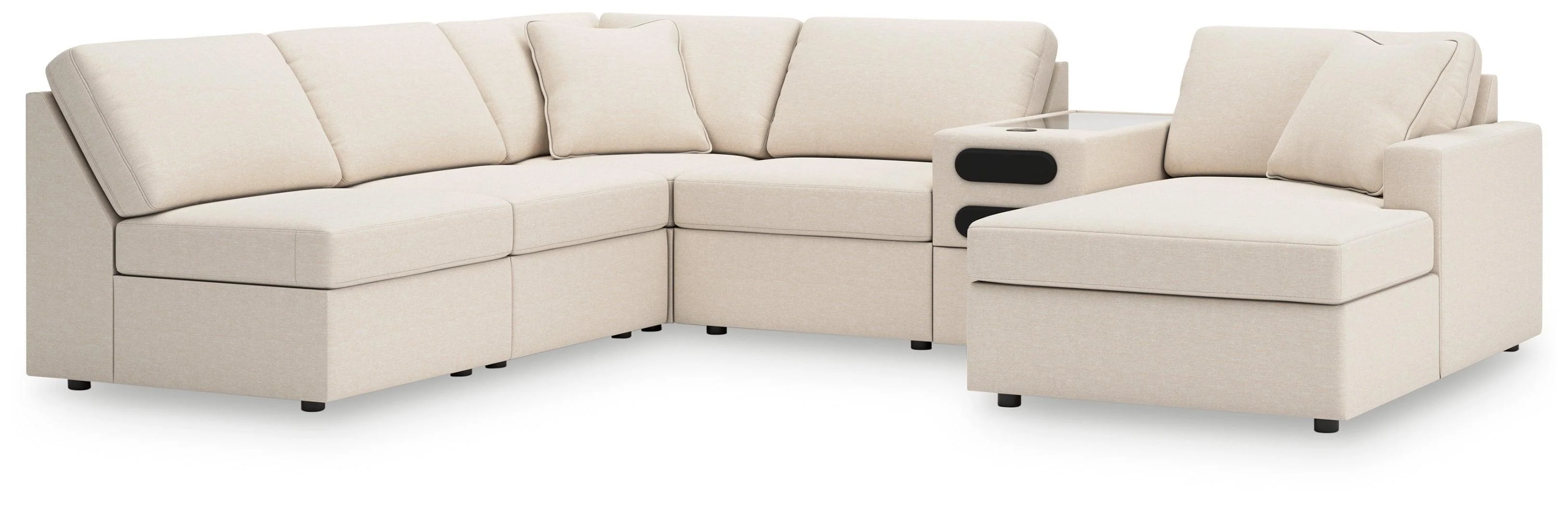 Modmax Oyster Performance Fabric,Next-Gen Nuvella™ 6-Piece Sectional with Chaise - Image 2