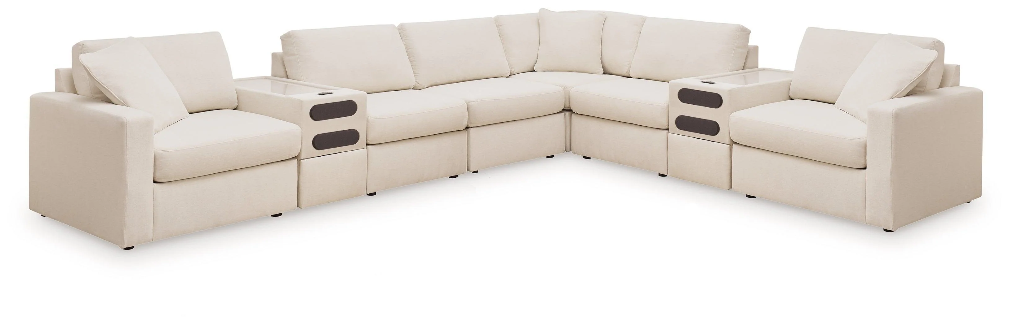 Modmax Oyster Performance Fabric,Next-Gen Nuvella™ 8-Piece Sectional - Image 2