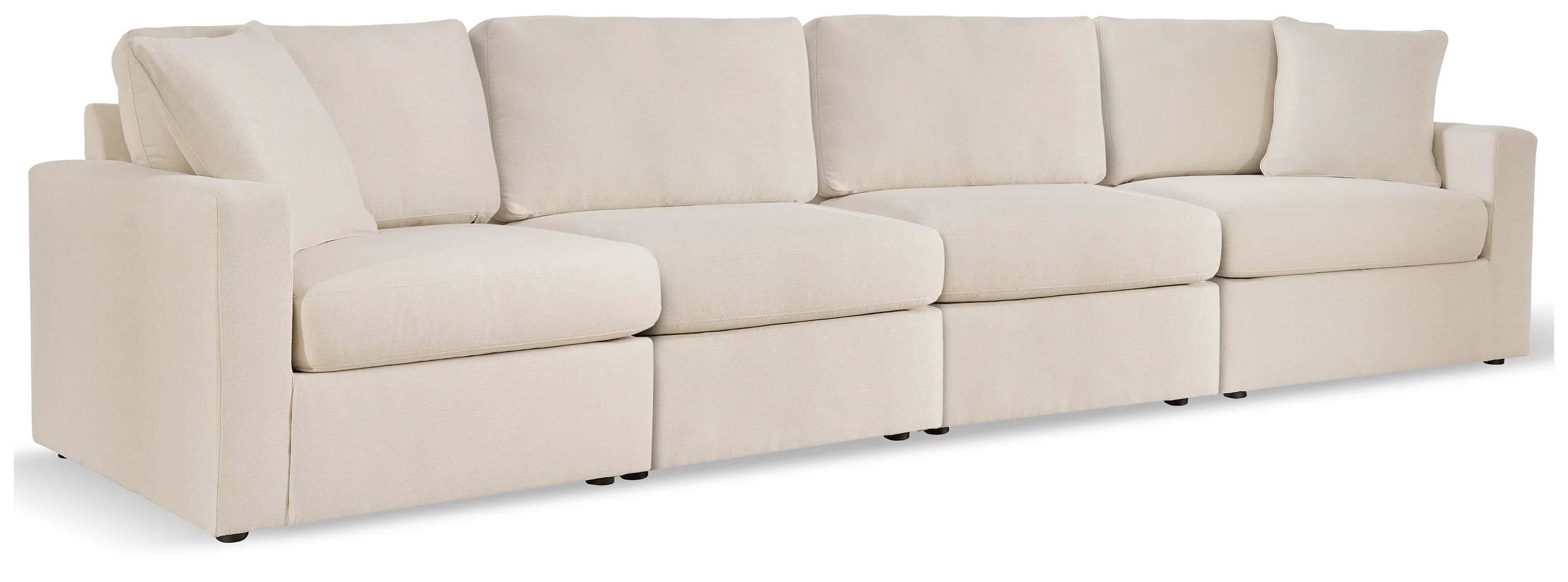 Modmax Oyster 4-Piece Sectional with Ottoman - Image 3