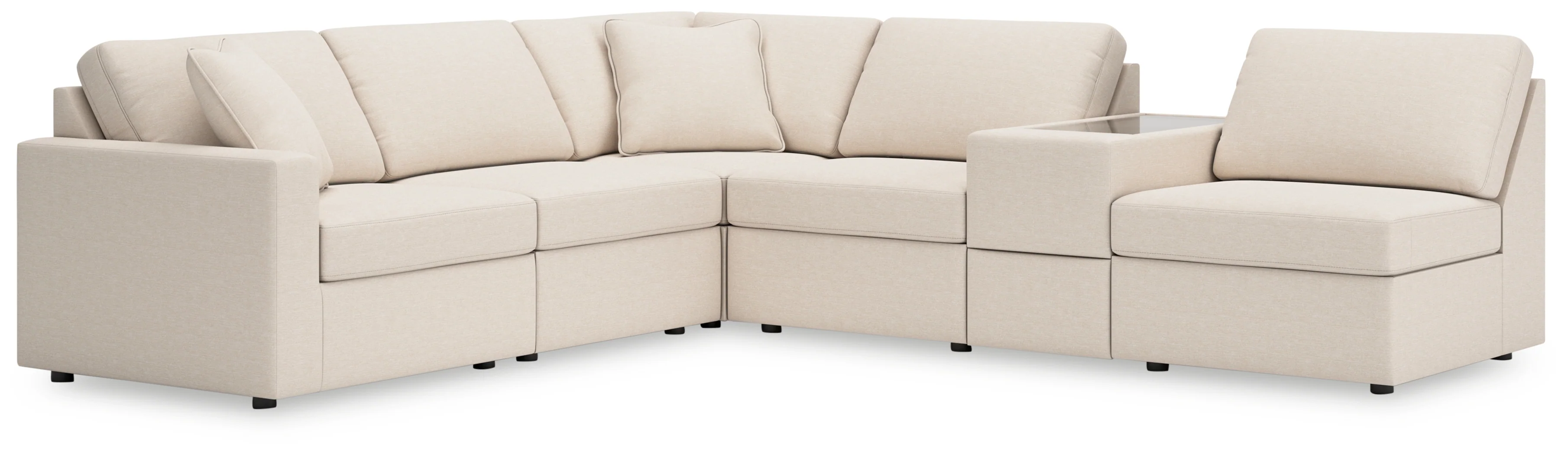 Modmax Oyster Performance Fabric,Next-Gen Nuvella™ 6-Piece Sectional - Image 3