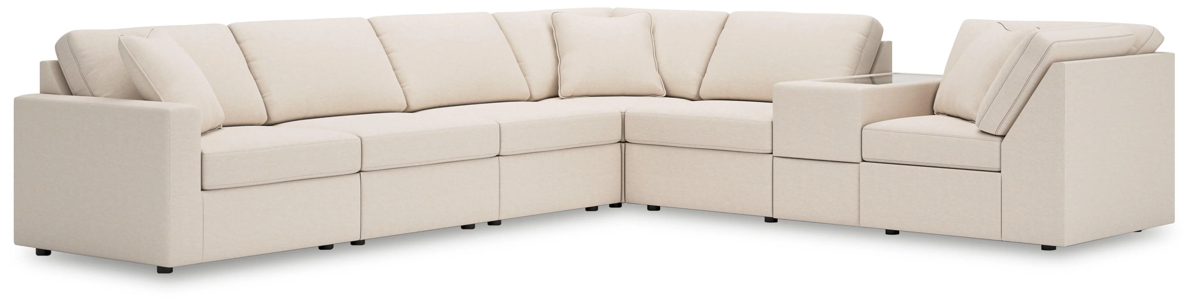 Modmax Oyster Nuvella® 7-Piece Sectional - Image 2