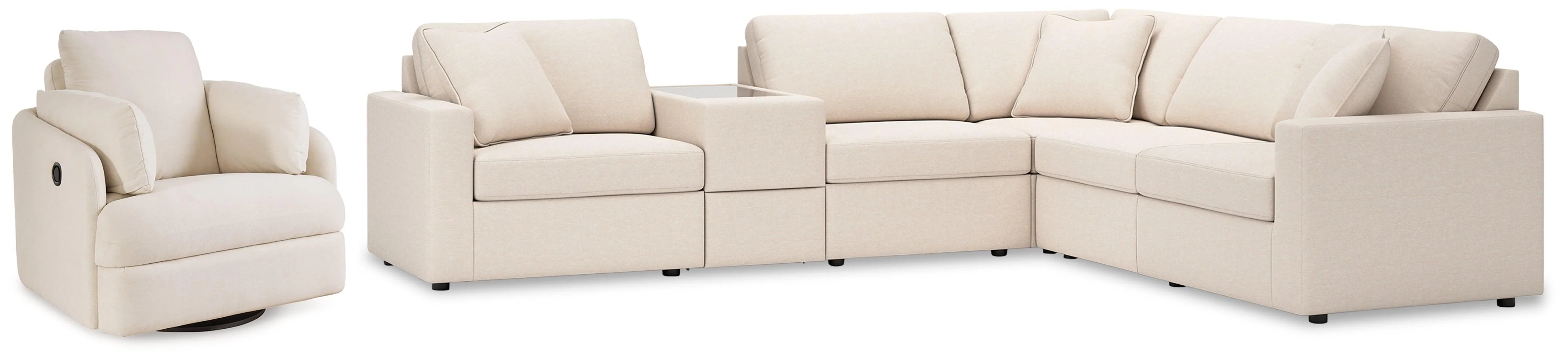 Pillar Oyster Peak 6-Piece Sectional With Recliner - Image 2