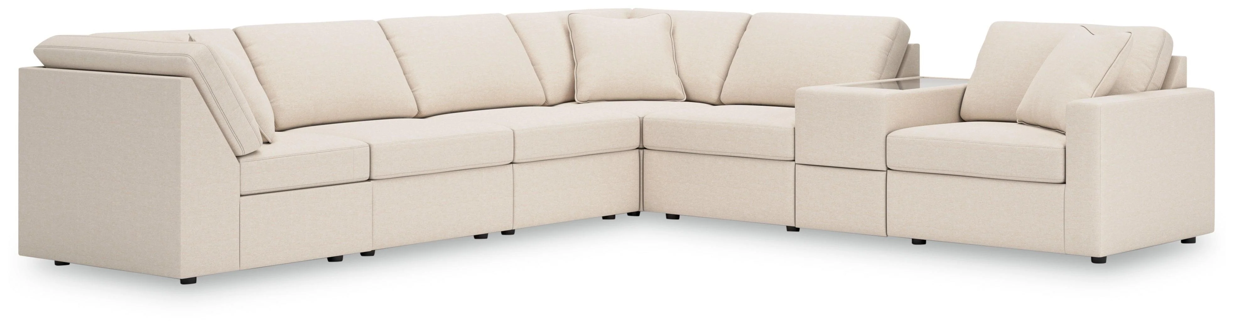 Modmax Oyster Performance Fabric,Next-Gen Nuvella™ 7-Piece Sectional - Image 2
