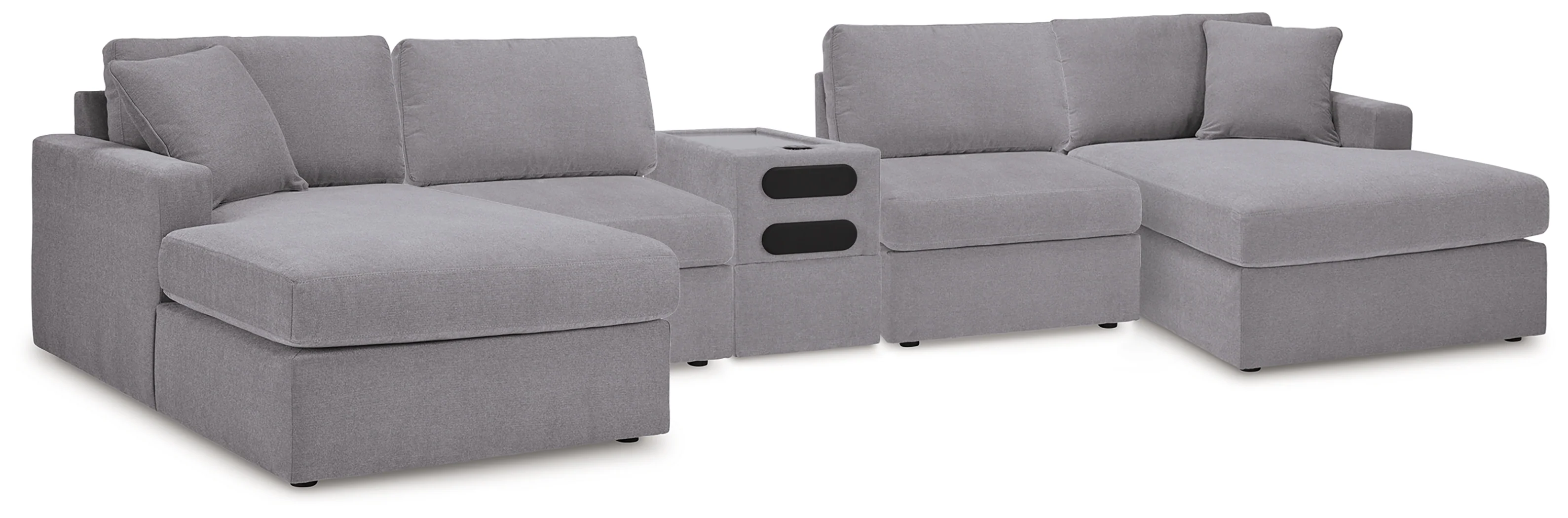 Modmax Granite 5 Piece Sectional with Audio Console - Image 2
