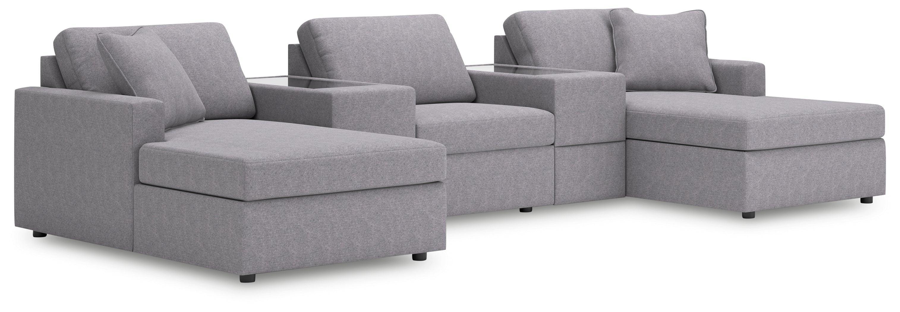 Modmax Granite Performance Fabric,Next-Gen Nuvella™ 5-Piece Pit Sectional - Image 2