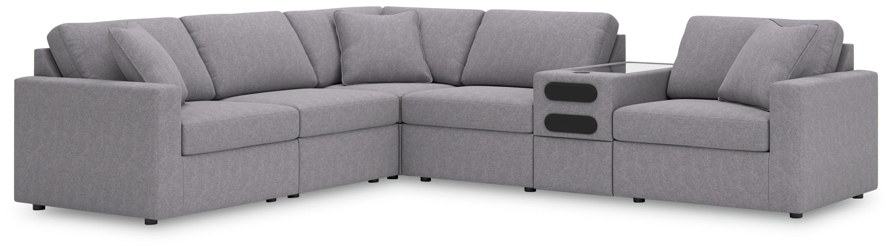 Modmax Granite Performance Fabric,Next-Gen Nuvella™ 6-Piece Sectional - Image 2