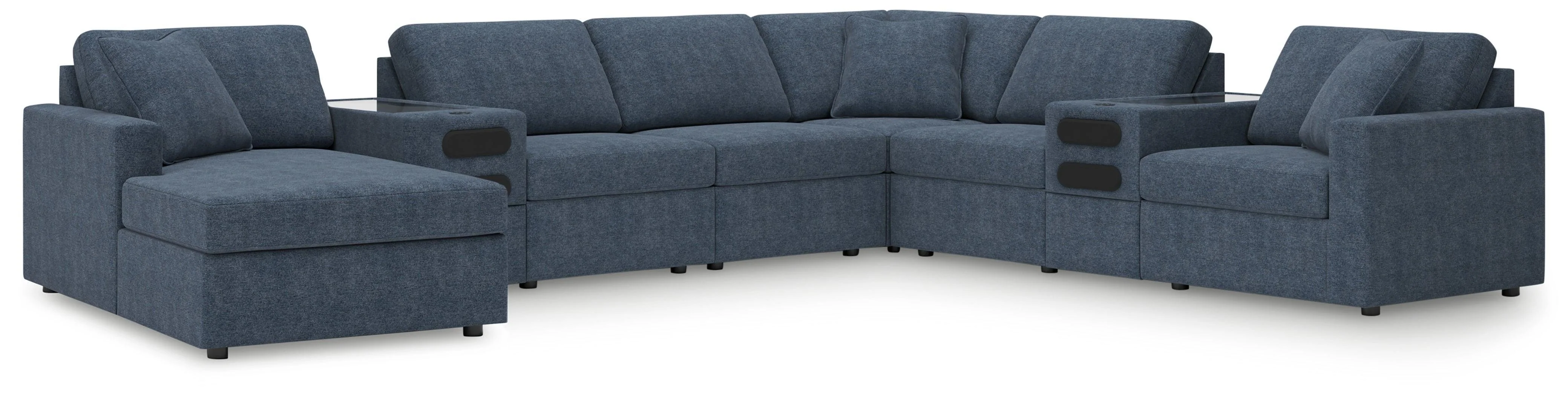 Modmax Ink Nuvella® 8-Piece Sectional with Audio System and Chaise - Image 2