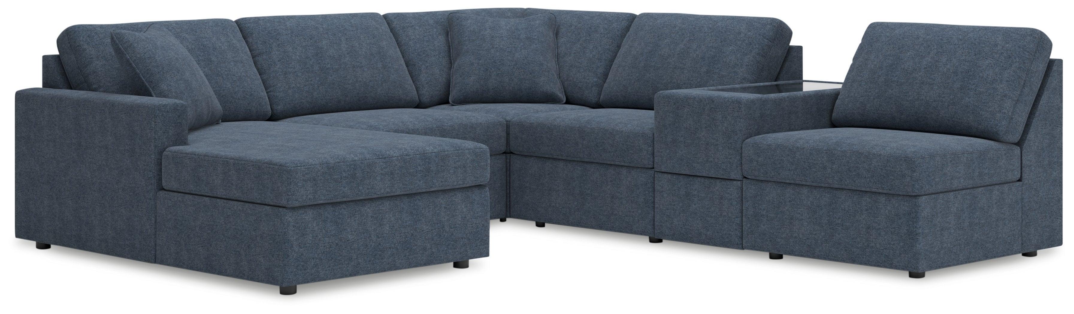 Modmax Ink Nuvella® 6-Piece Sectional with Chaise - Image 2
