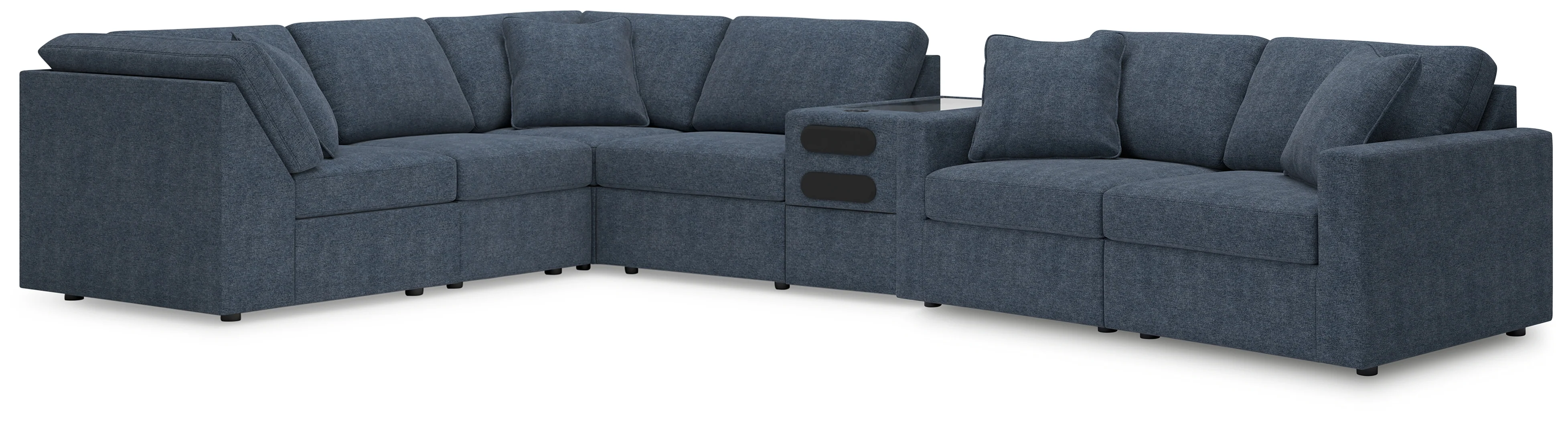 Modmax Ink Performance Fabric,Next-Gen Nuvella™ 7-Piece Sectional with Audio Console - Image 2