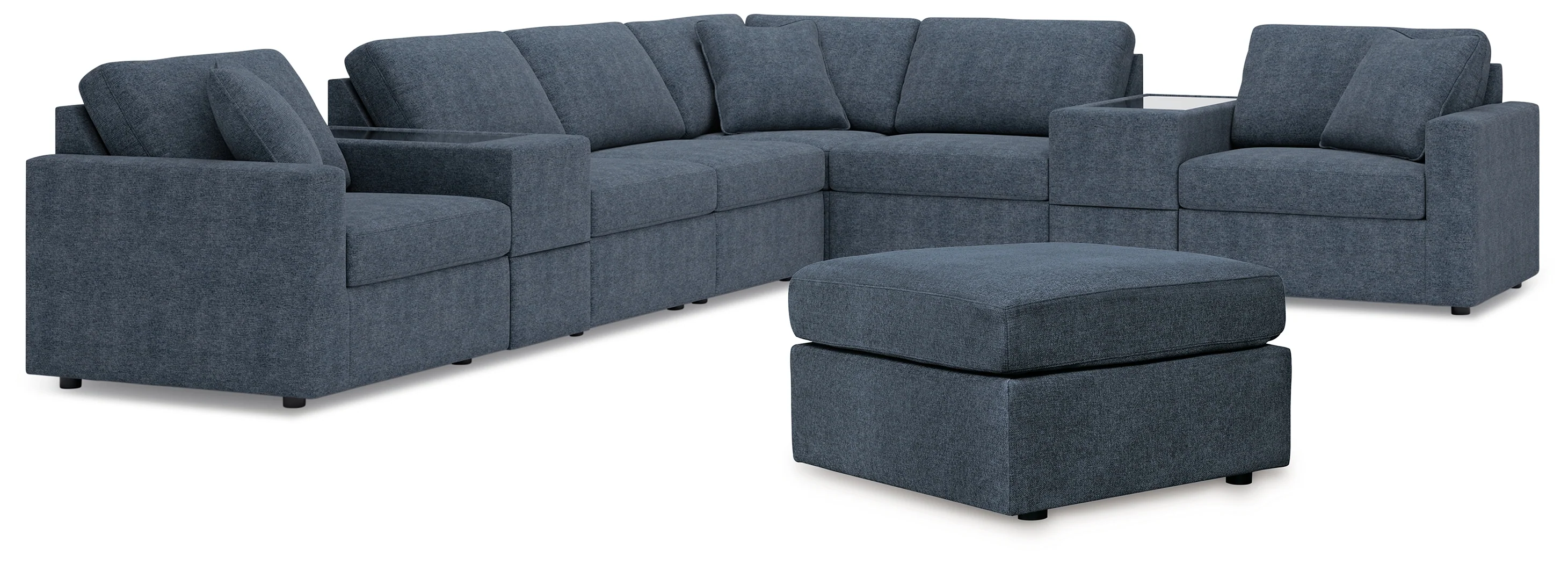 Modmax Ink 8-Piece Sectional with Ottoman - Image 3