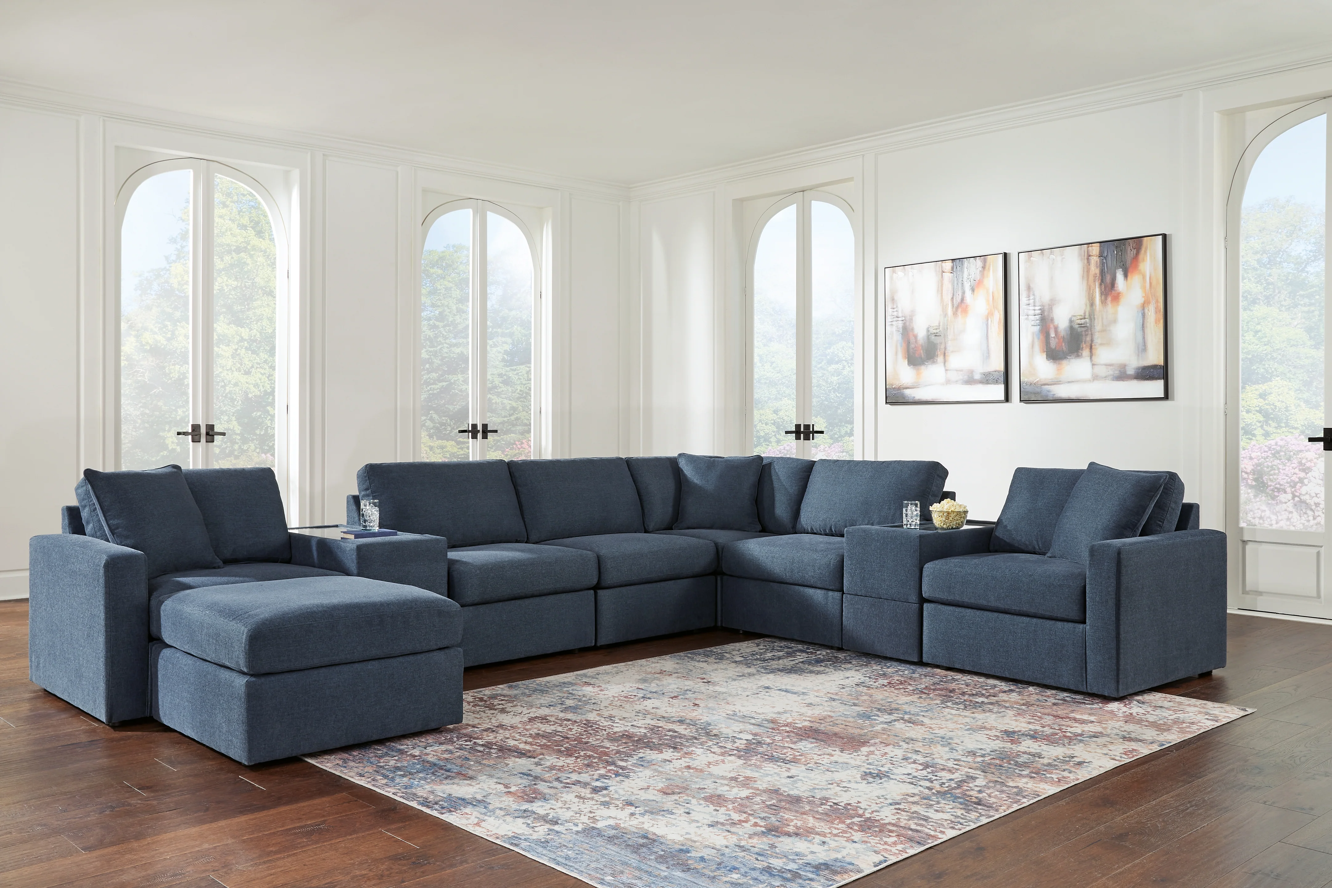 Modmax Ink 8-Piece Sectional with Ottoman - Image 2